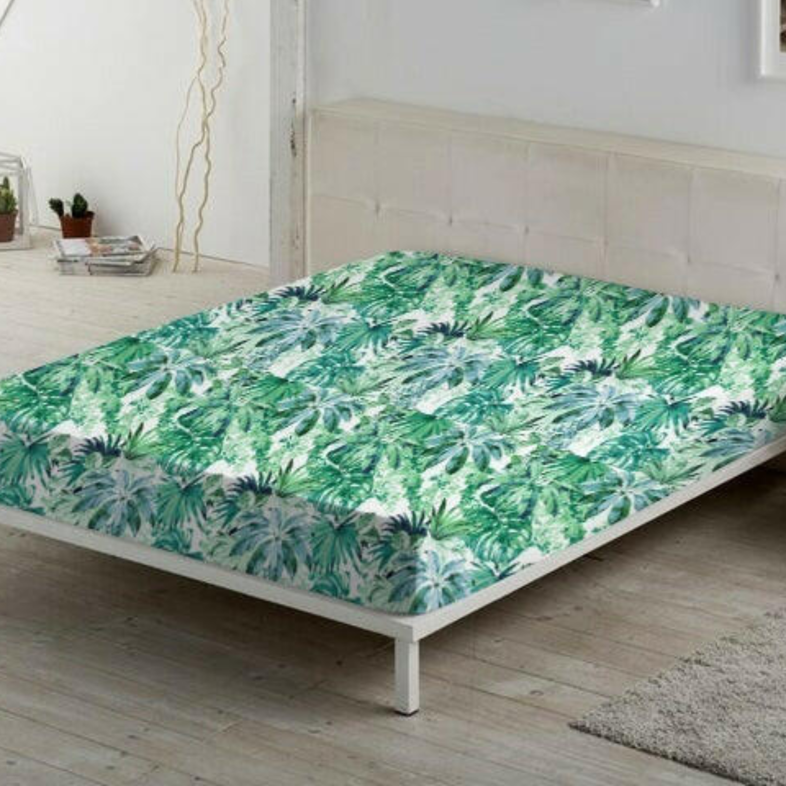 Summer Palm Fitted Sheet