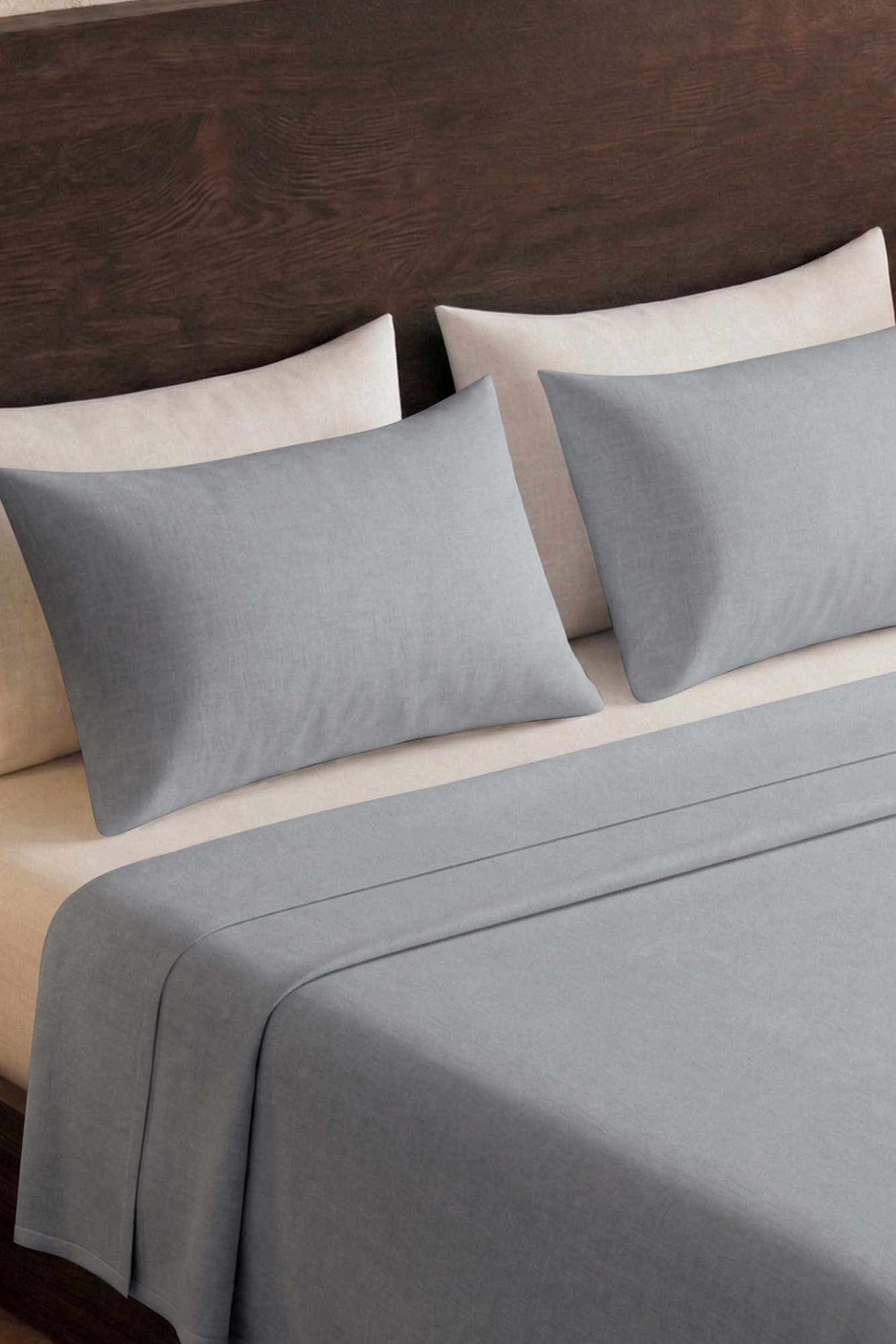 T300 Solid Flat Sheet - Light Grey