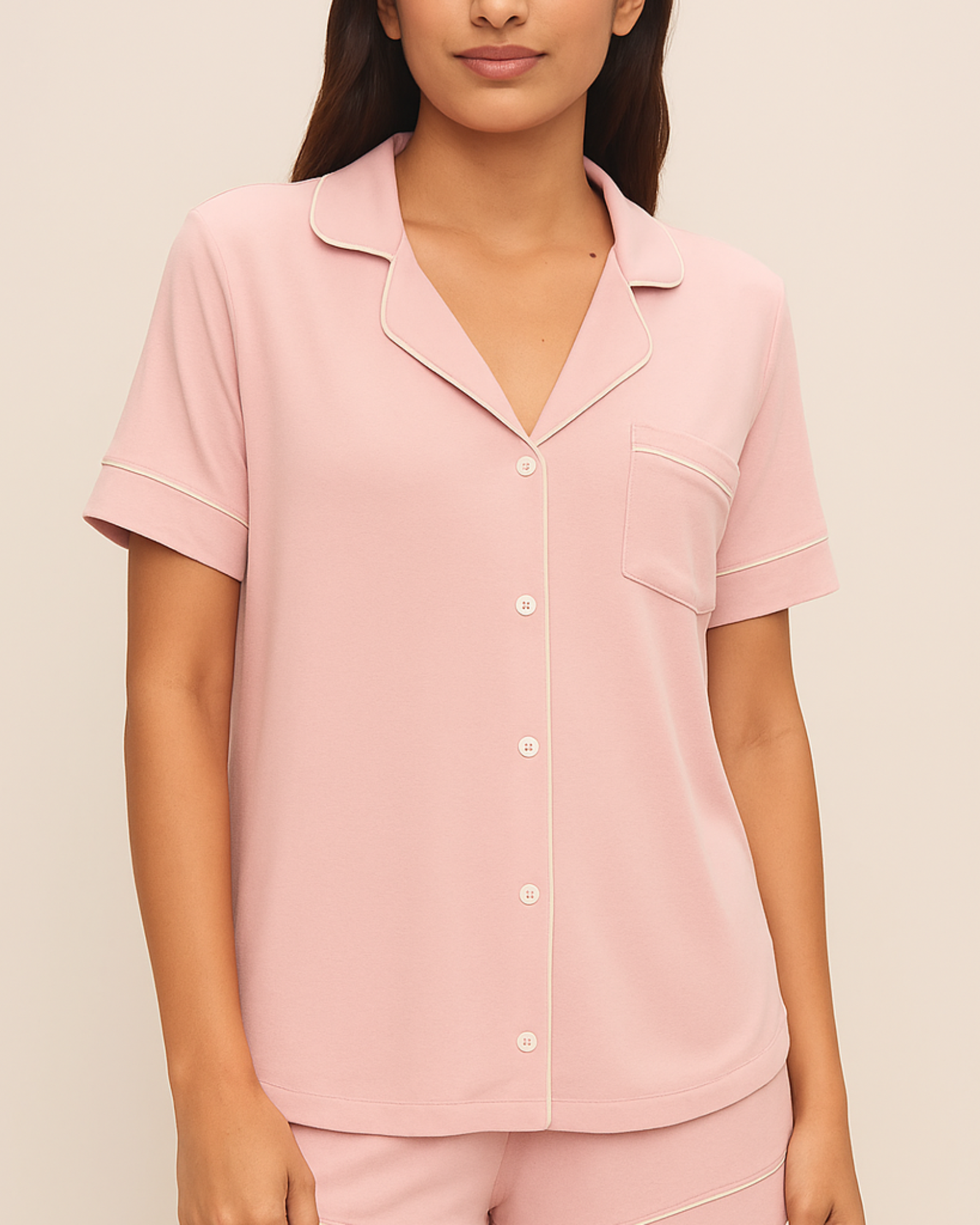 طقم بيجامة قصيرة من Tencel Modal