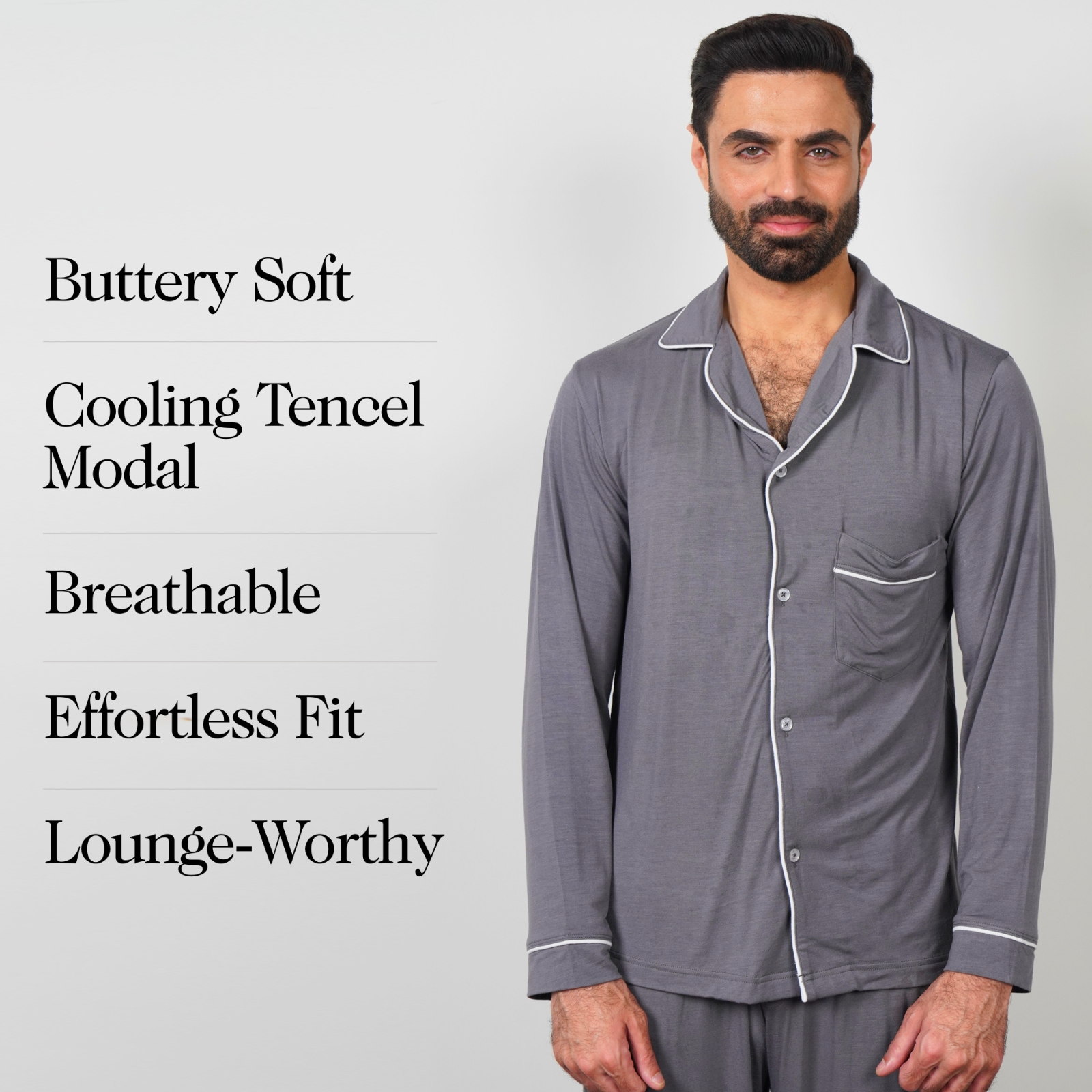 طقم بيجامات من قماش Tencel Modal