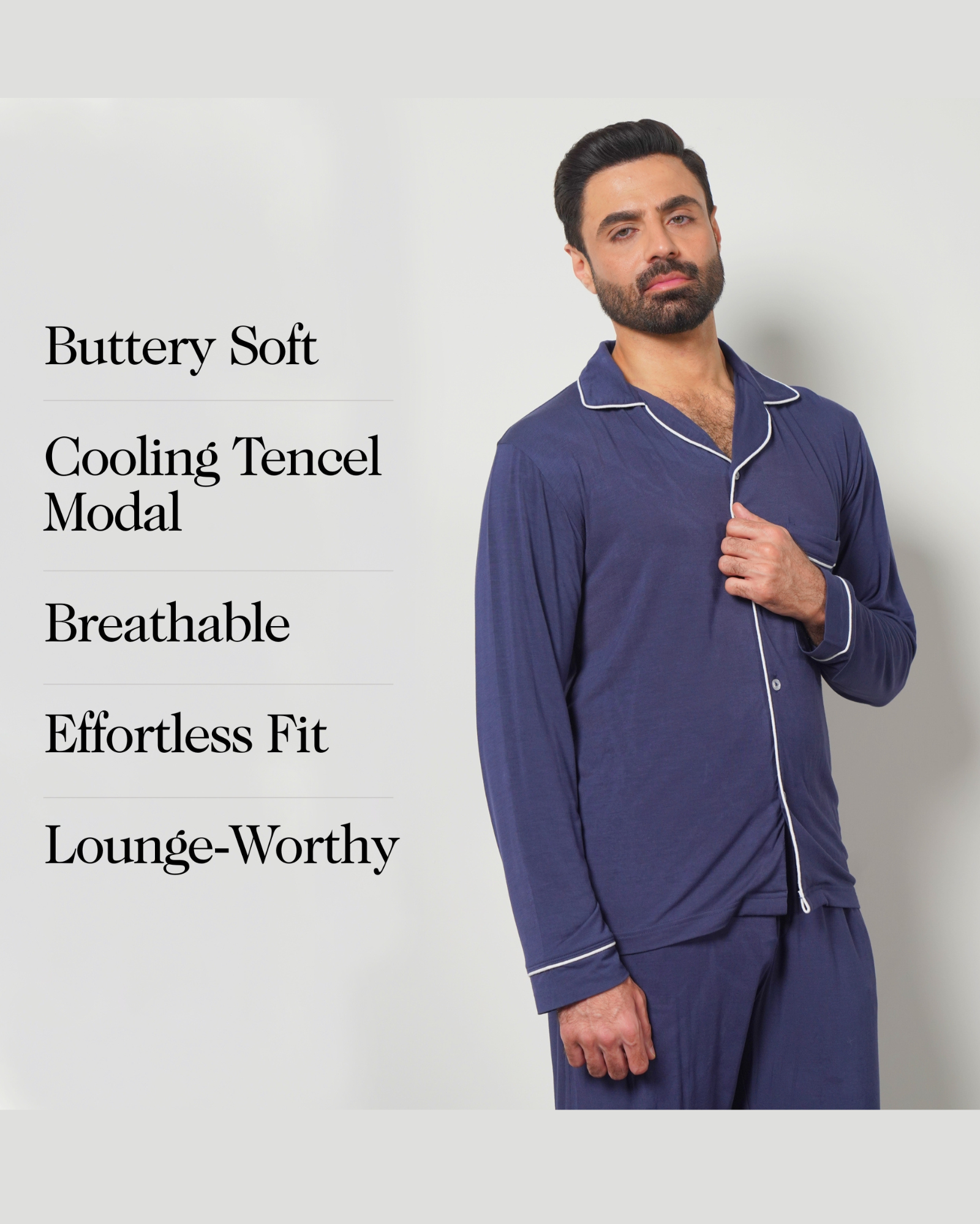 طقم بيجامات من قماش Tencel Modal