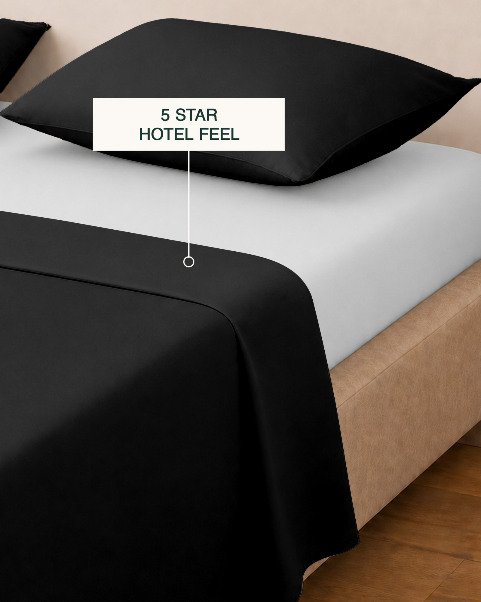 T300 Solid Flat Sheet - Black