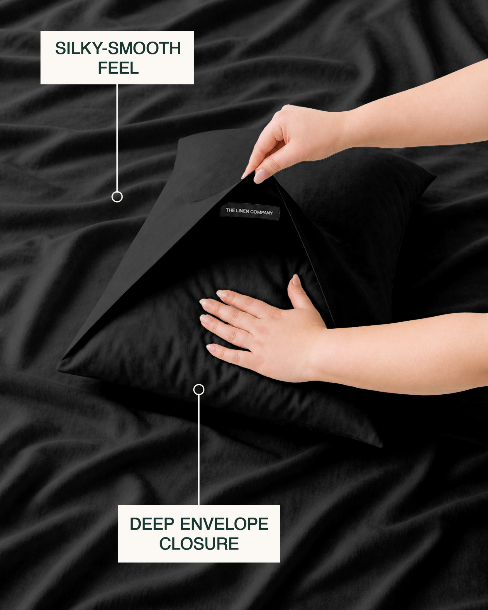 T200 Solid Flat Sheet Set - Black