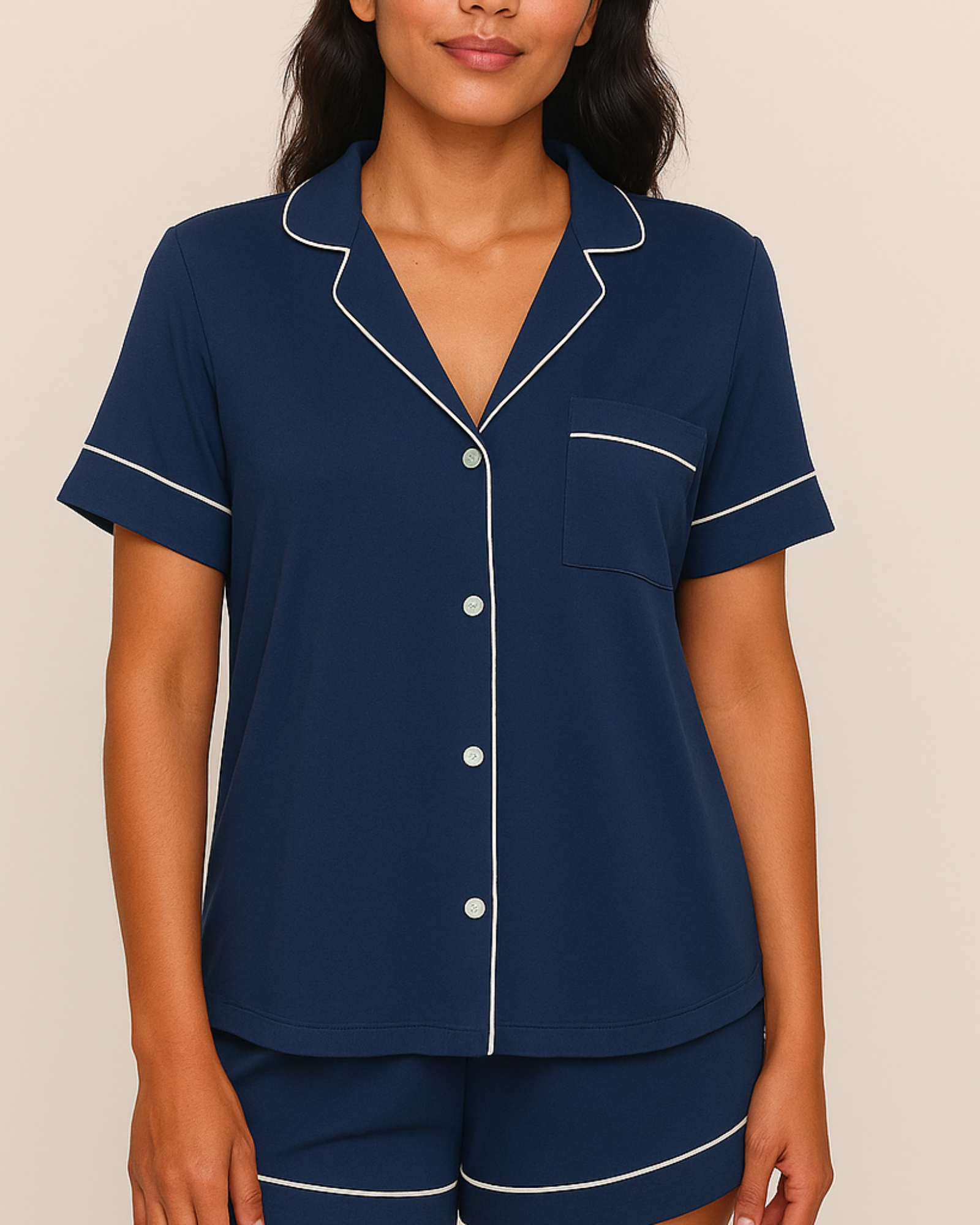 طقم بيجامة قصيرة من Tencel Modal