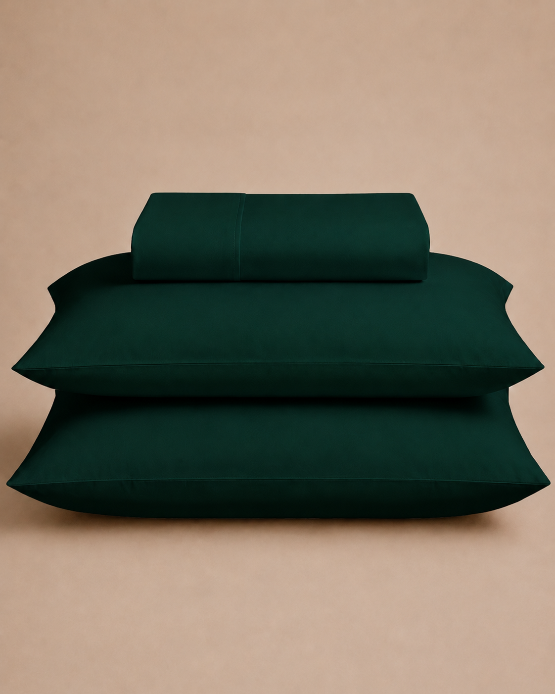 T200 Solid Flat Sheet Set - Bottle Green