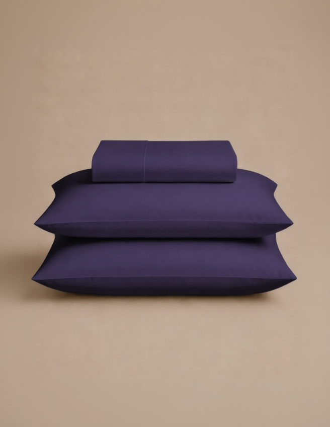 T200 Solid Flat Sheet Set - Night Sky