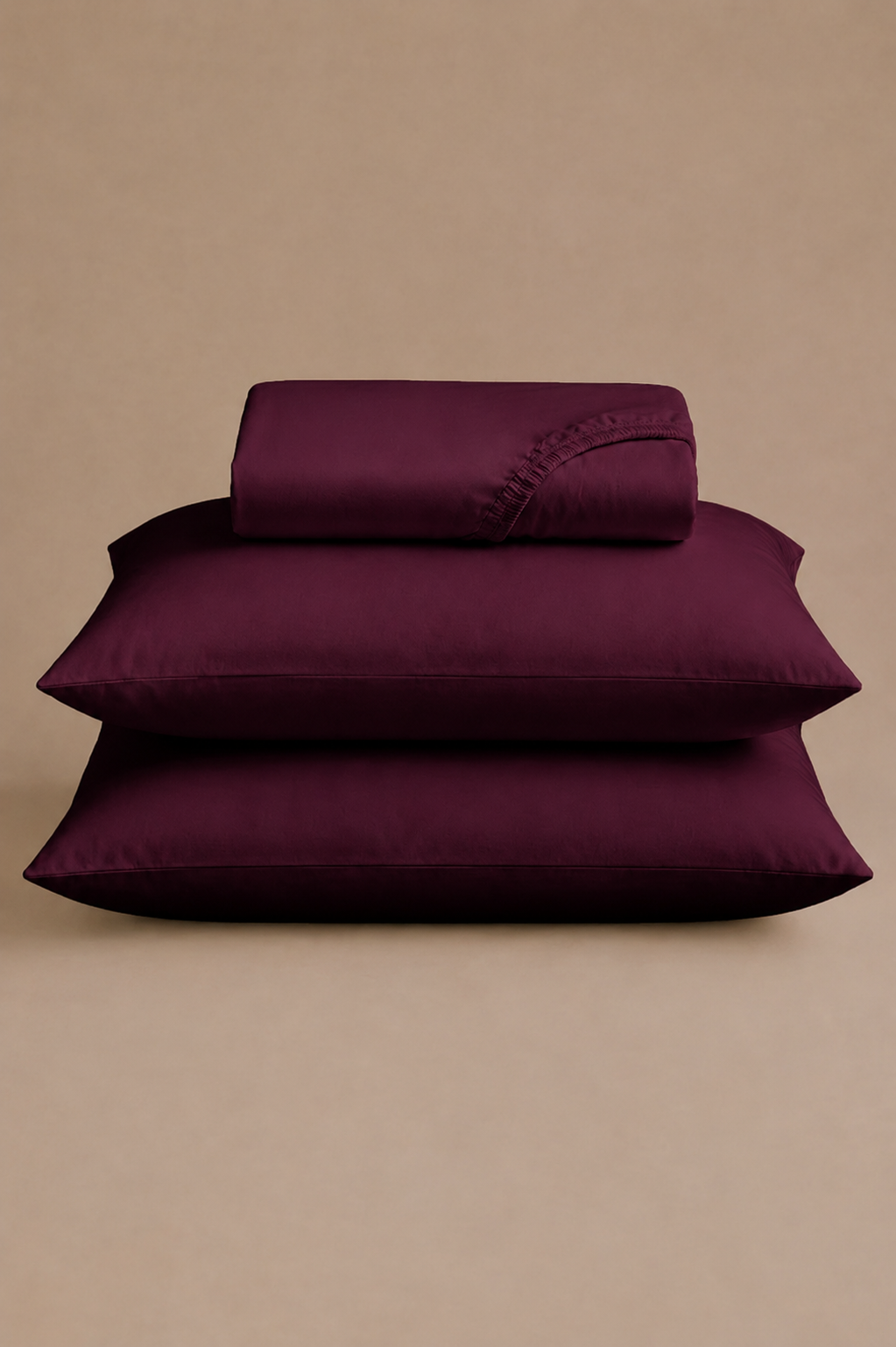 T300 Solid Fitted Sheet - Plum
