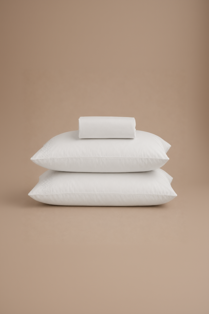 800 Supima Wood Work Bed Sheets - White