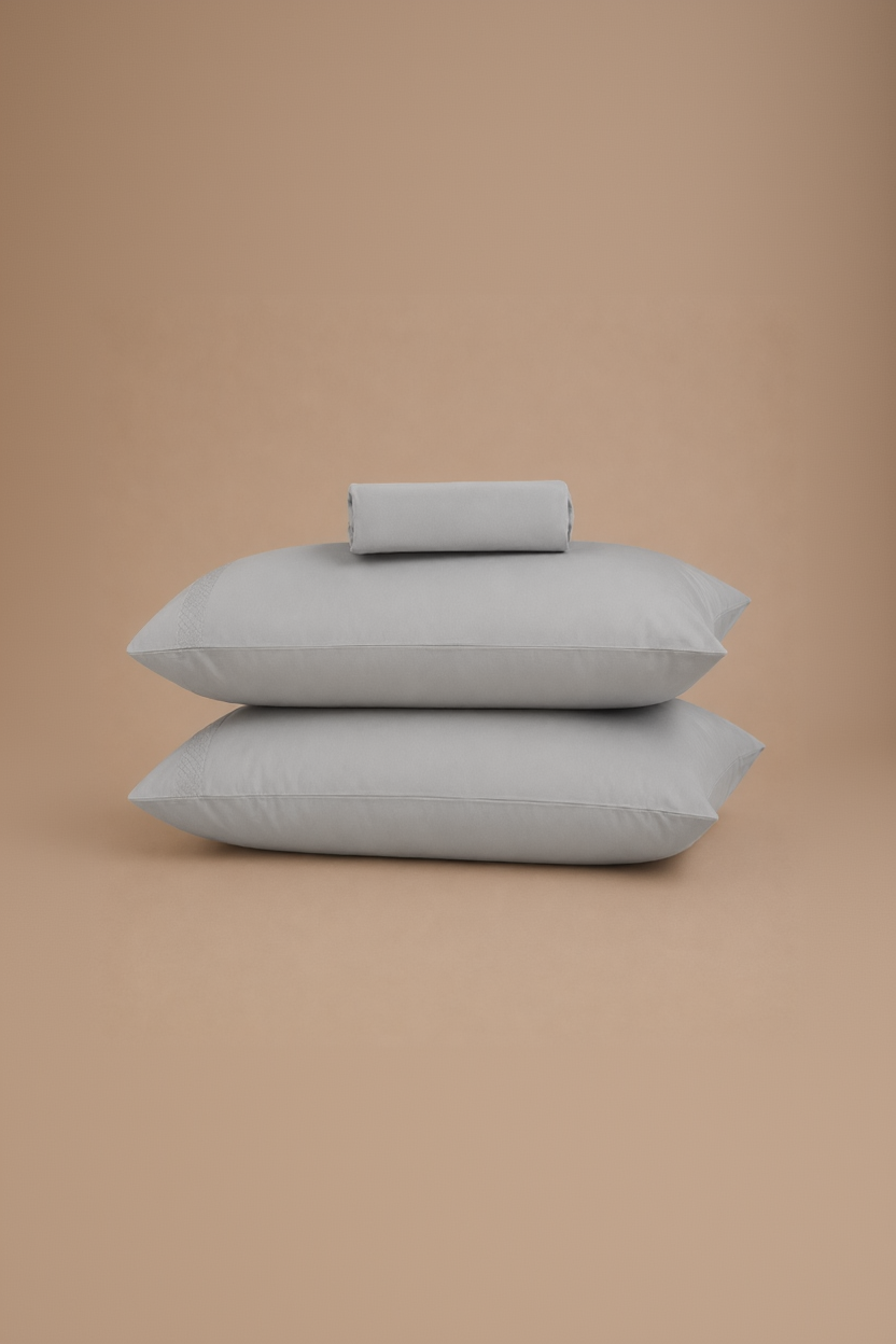800 Supima Wood Work Bed Sheets - Charcoal