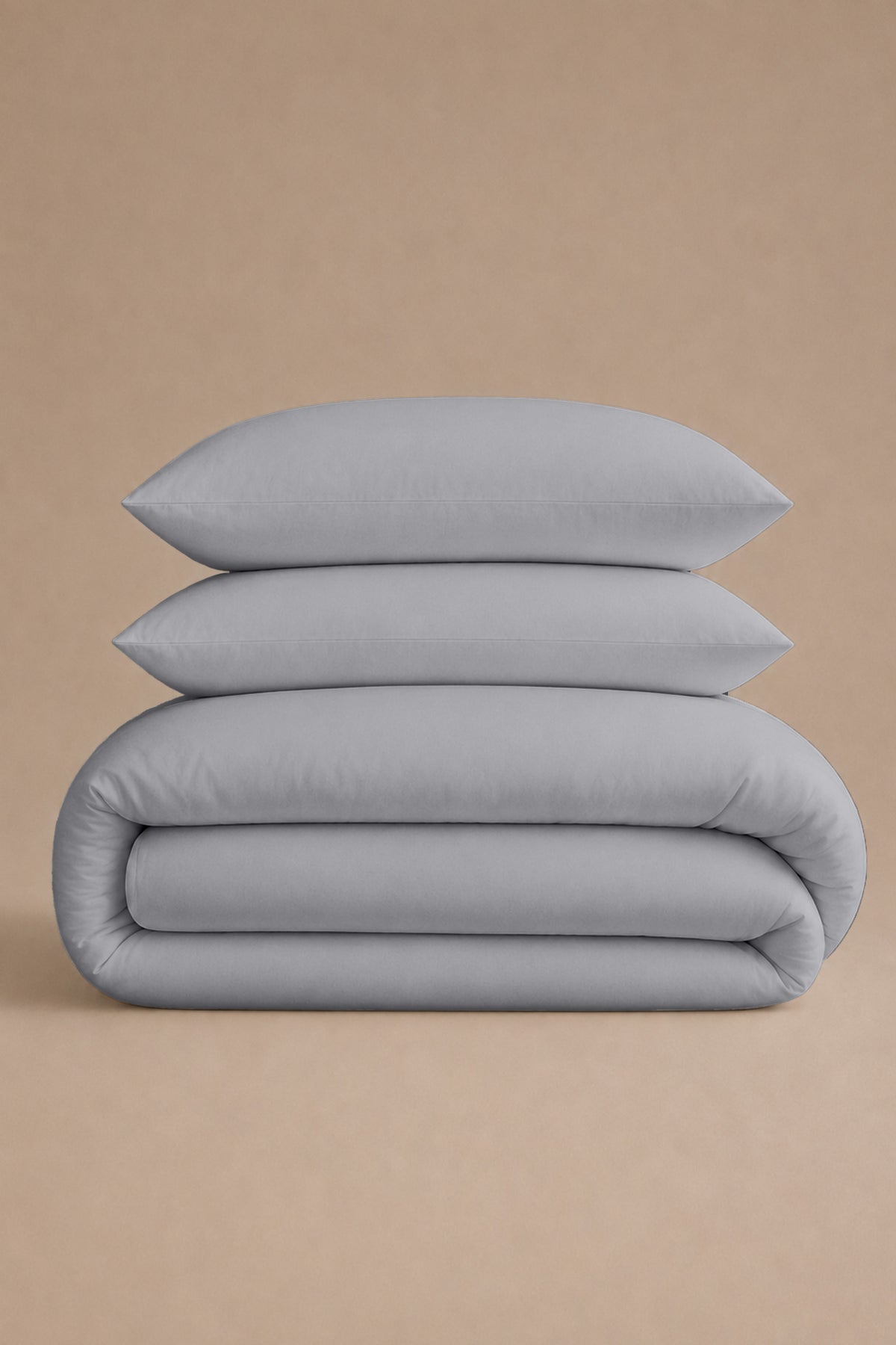 T200 Solid Duvet Set - Grey