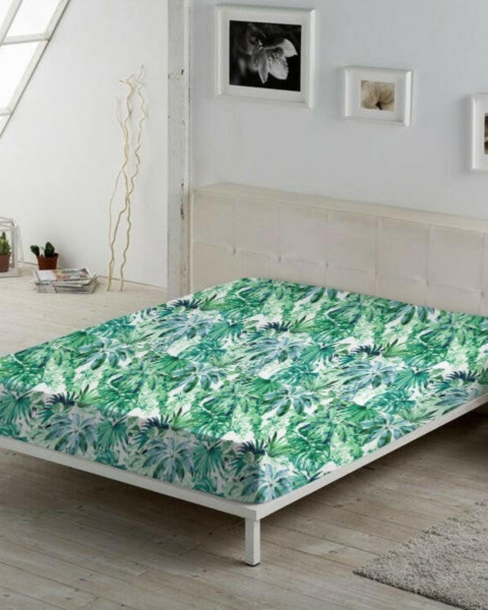 Summer Palm Fitted Sheet