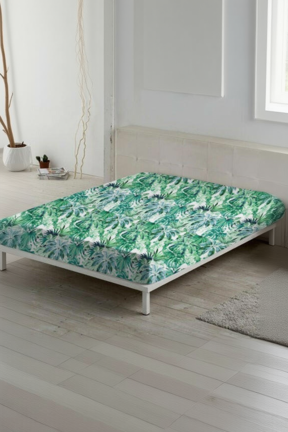 Summer Palm Fitted Sheet