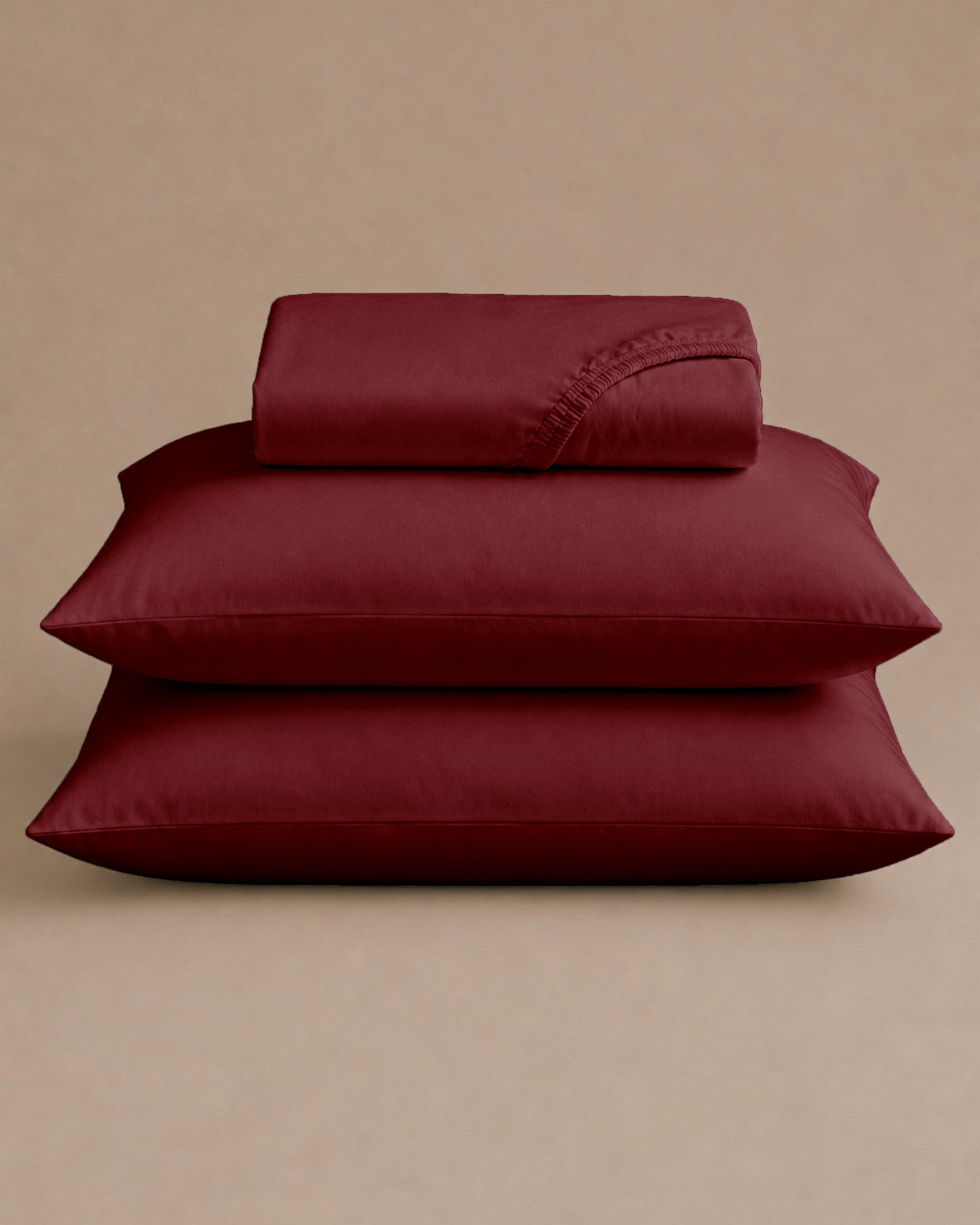 T300 Solid Fitted Sheet - Maroon