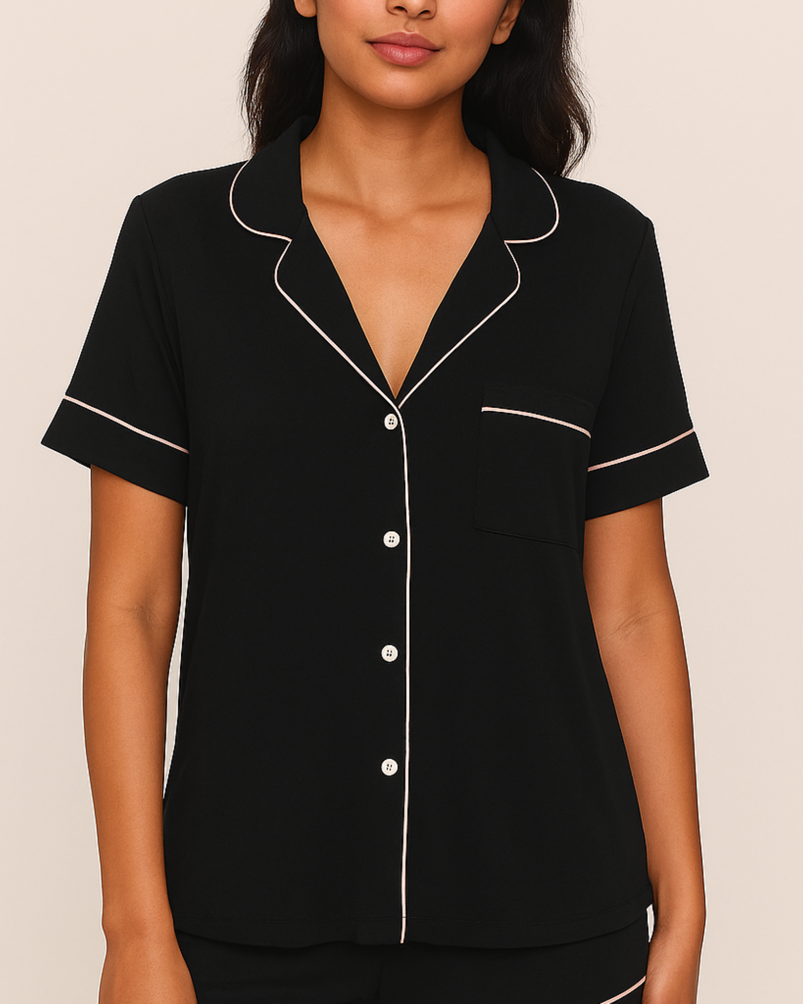 طقم بيجامة قصيرة من Tencel Modal