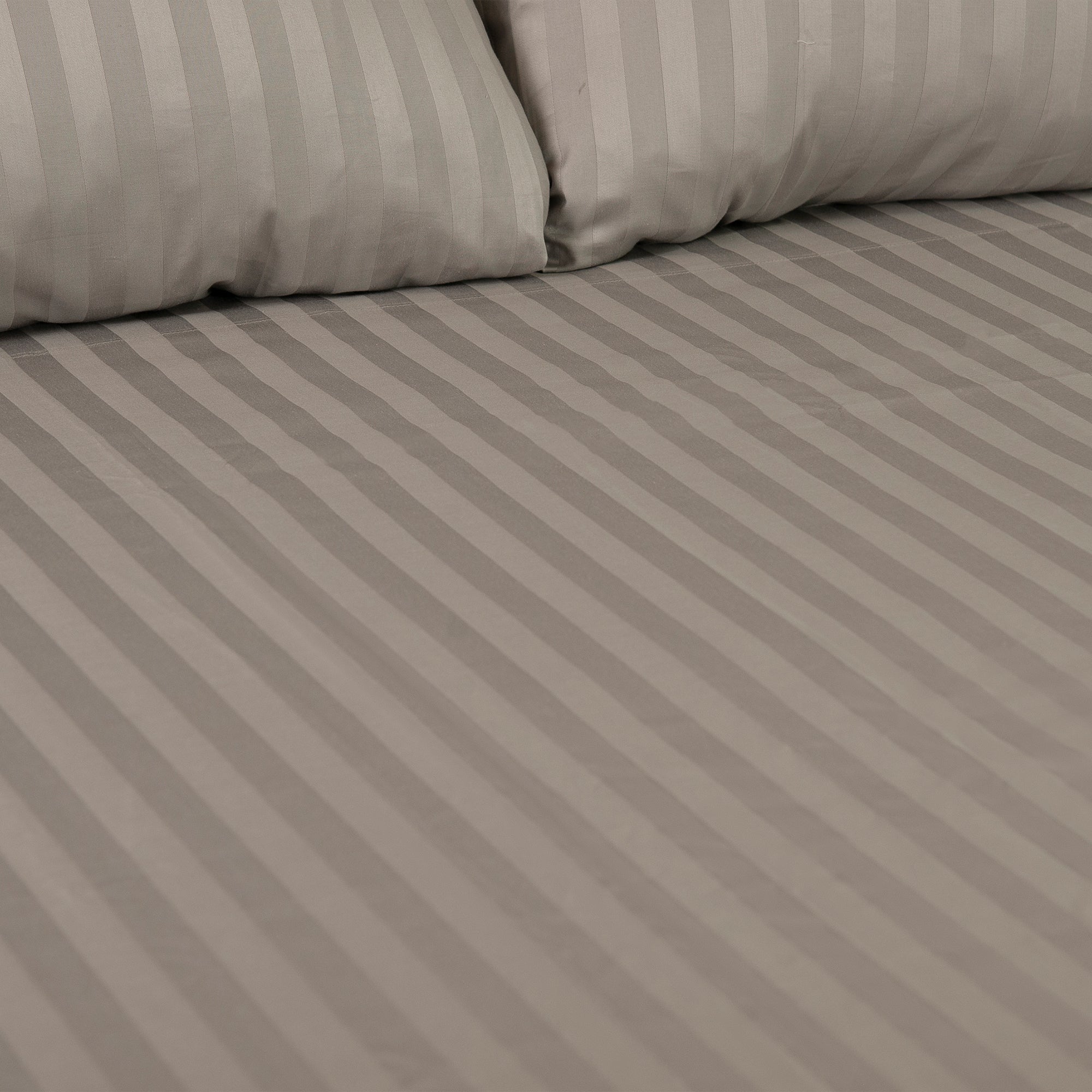 Silver Grey Stripe Bed Sheet Set