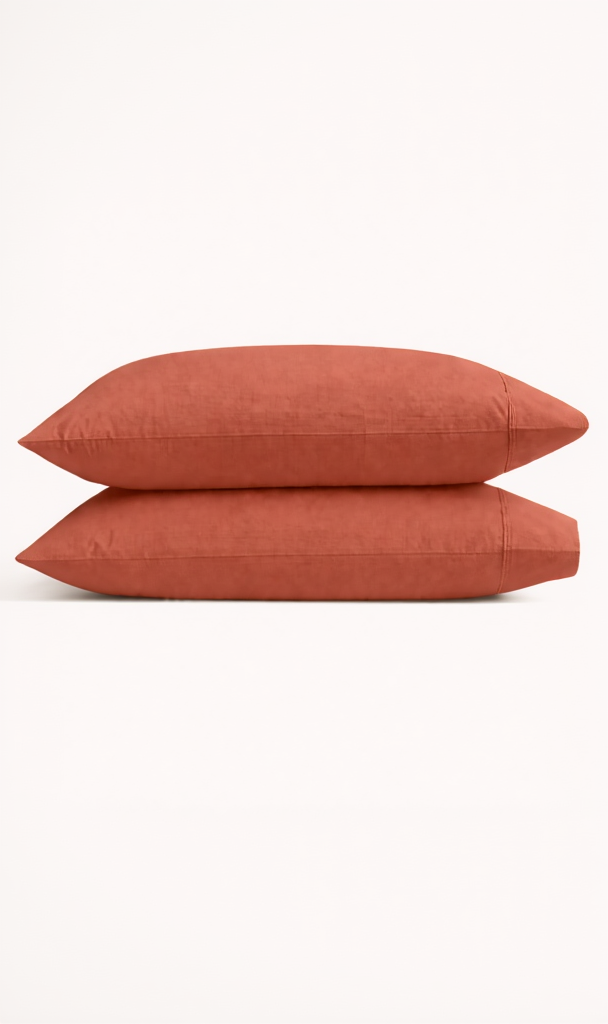 T400 Solid Pillowcases - Terracotta