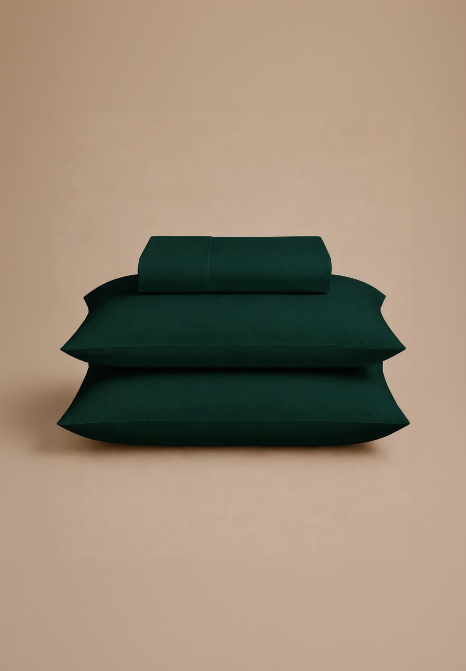 T200 Solid Flat Sheet Set - Bottle Green