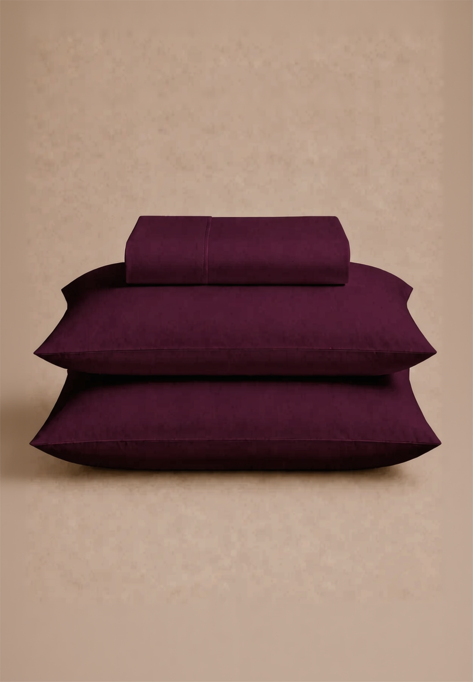 T200 Solid Flat Sheet Set - Plum