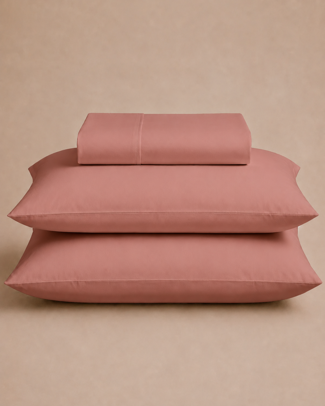T200 Solid Flat Sheet Set - Rose Pink