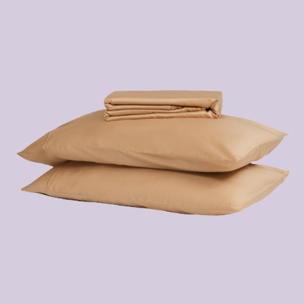 Golden Solid Bed Sheet Set