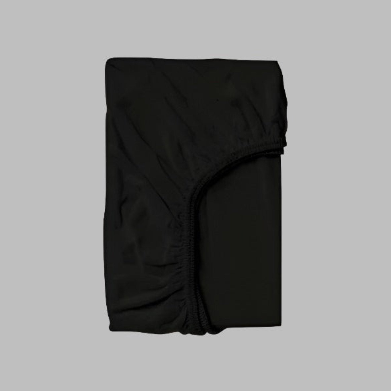 Black Solid Fitted Sheet Set