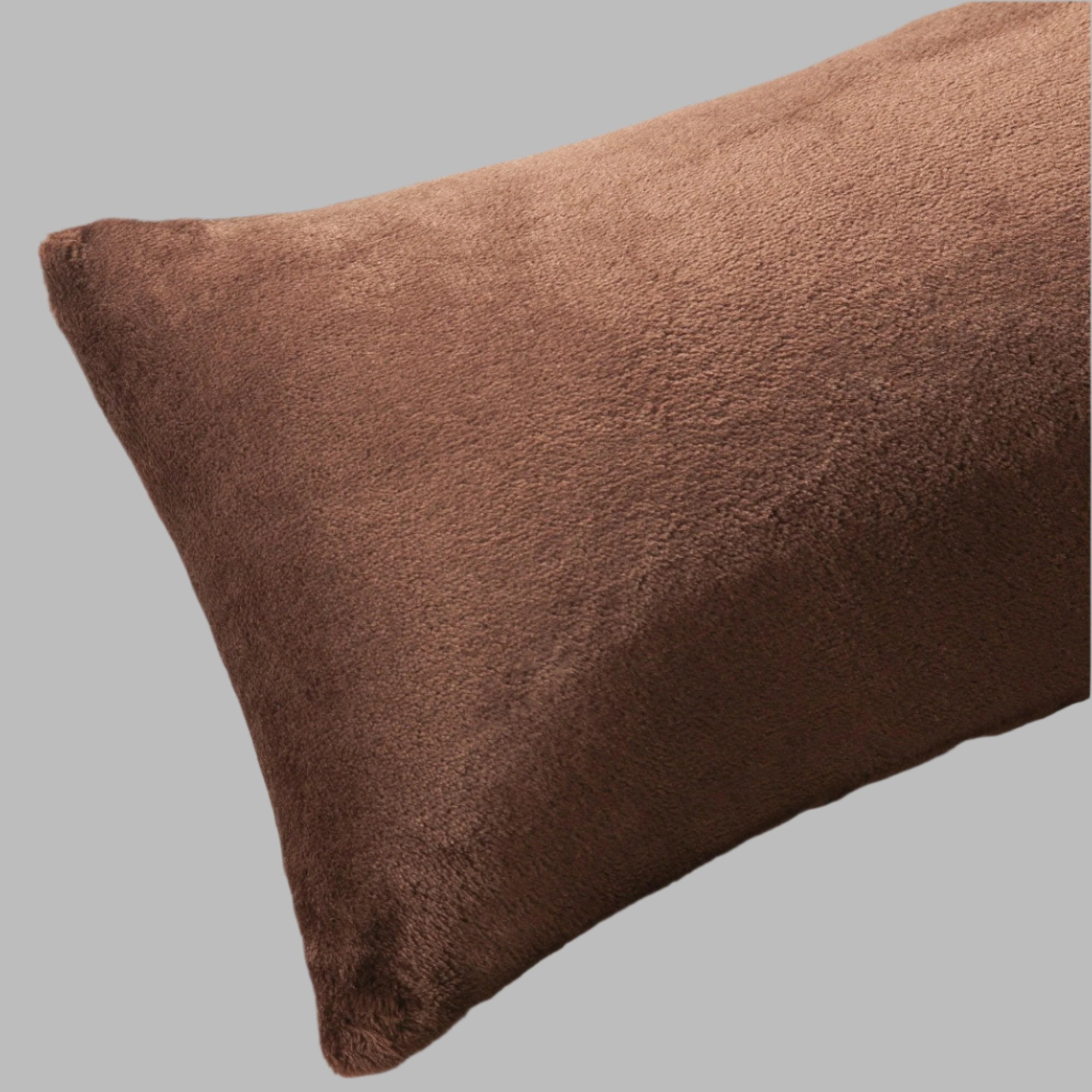 Brown Plush Cushion - THE LINEN COMPANY