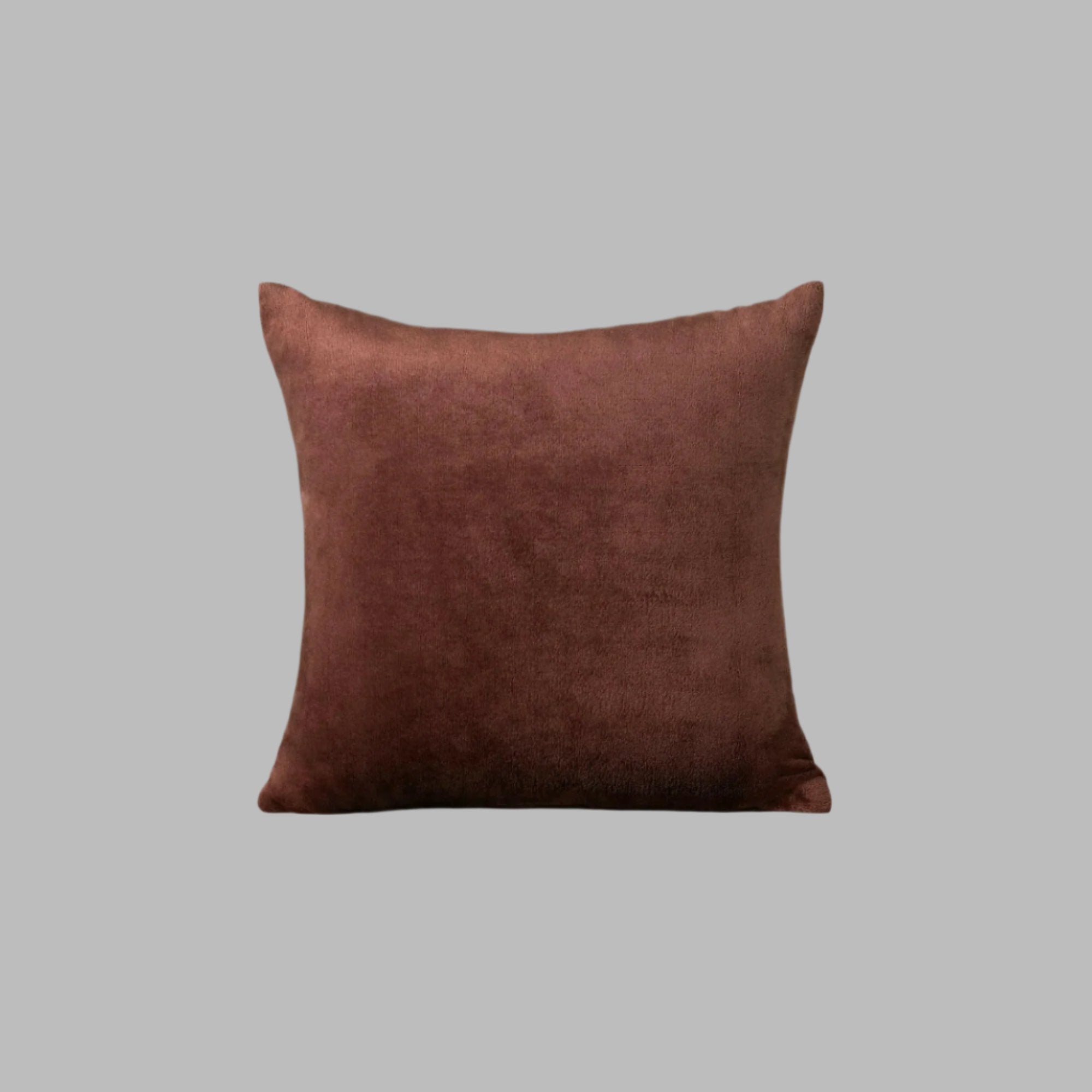 Brown Plush Cushion - THE LINEN COMPANY