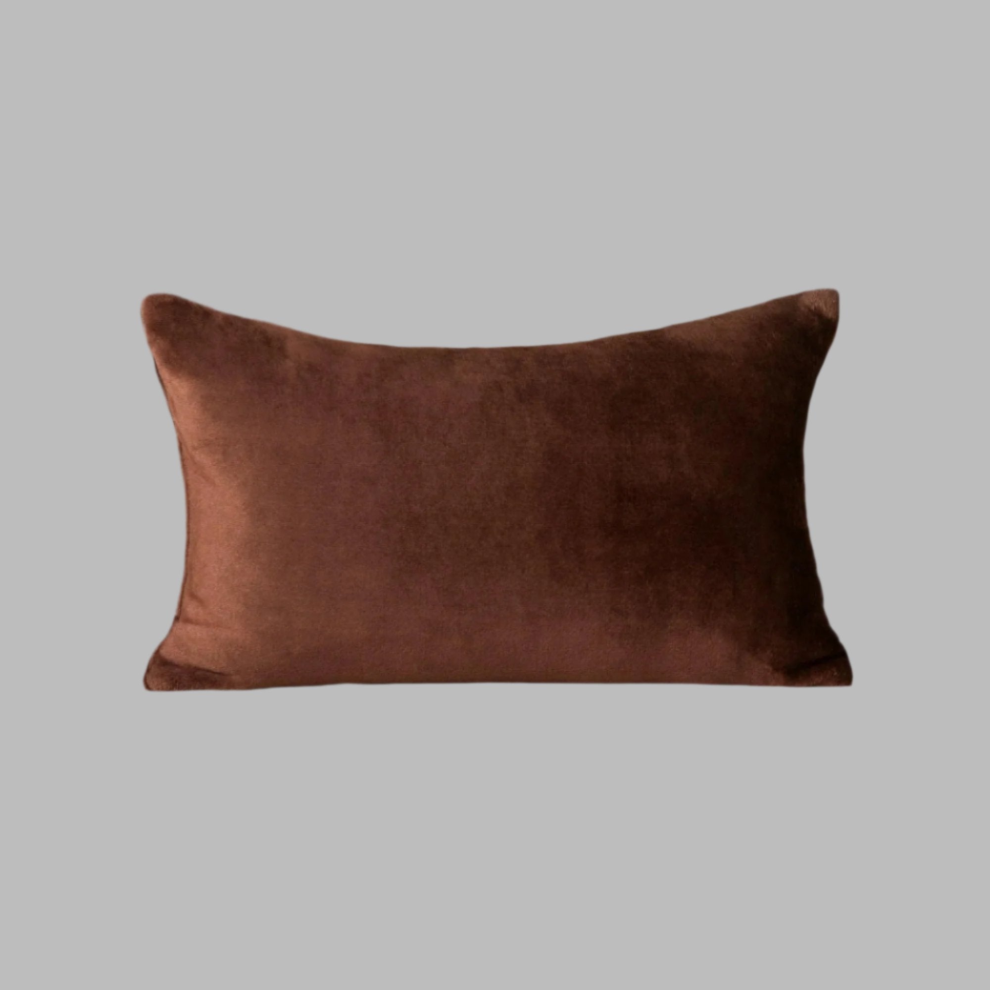 Brown Plush Cushion - THE LINEN COMPANY