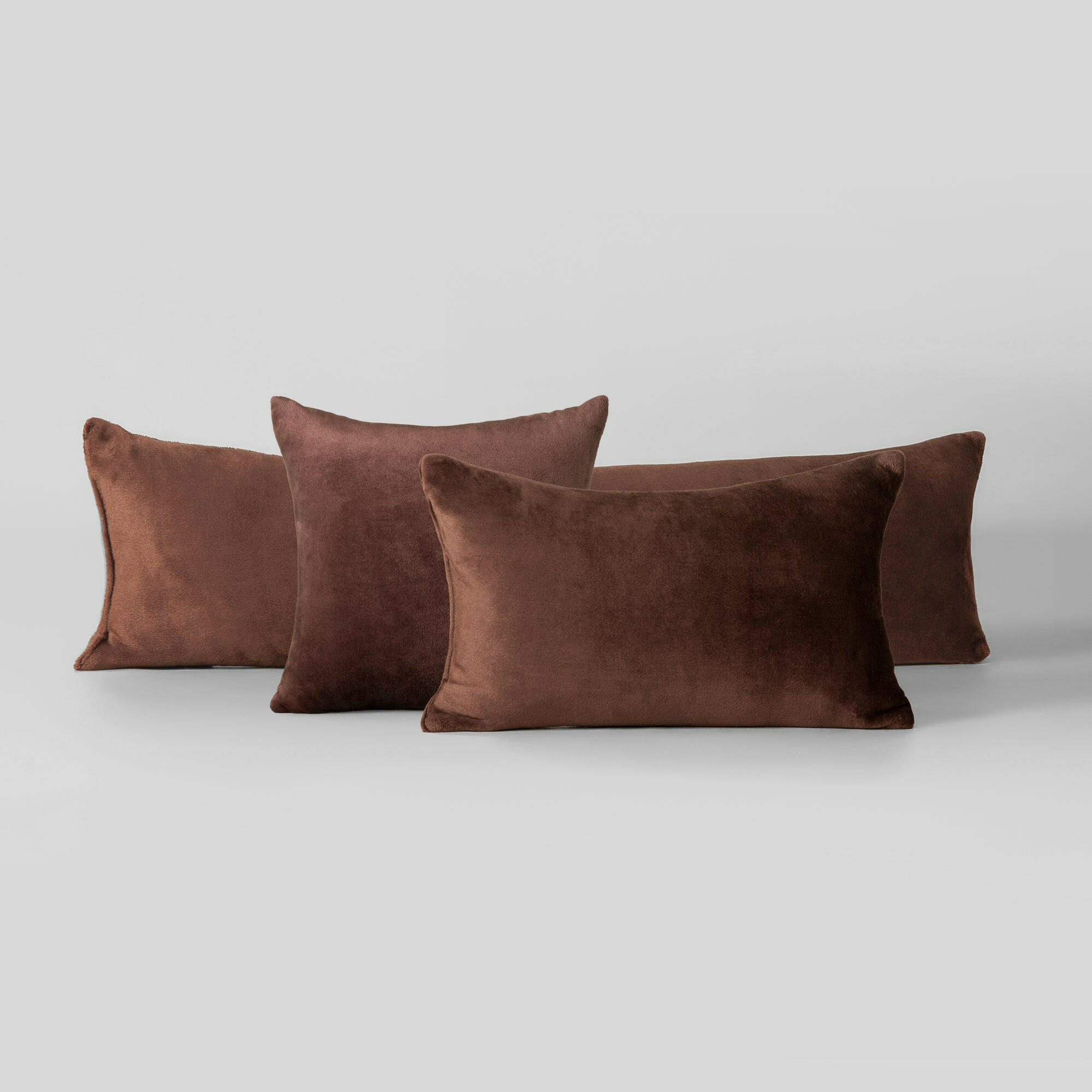 Brown Plush Cushion - THE LINEN COMPANY