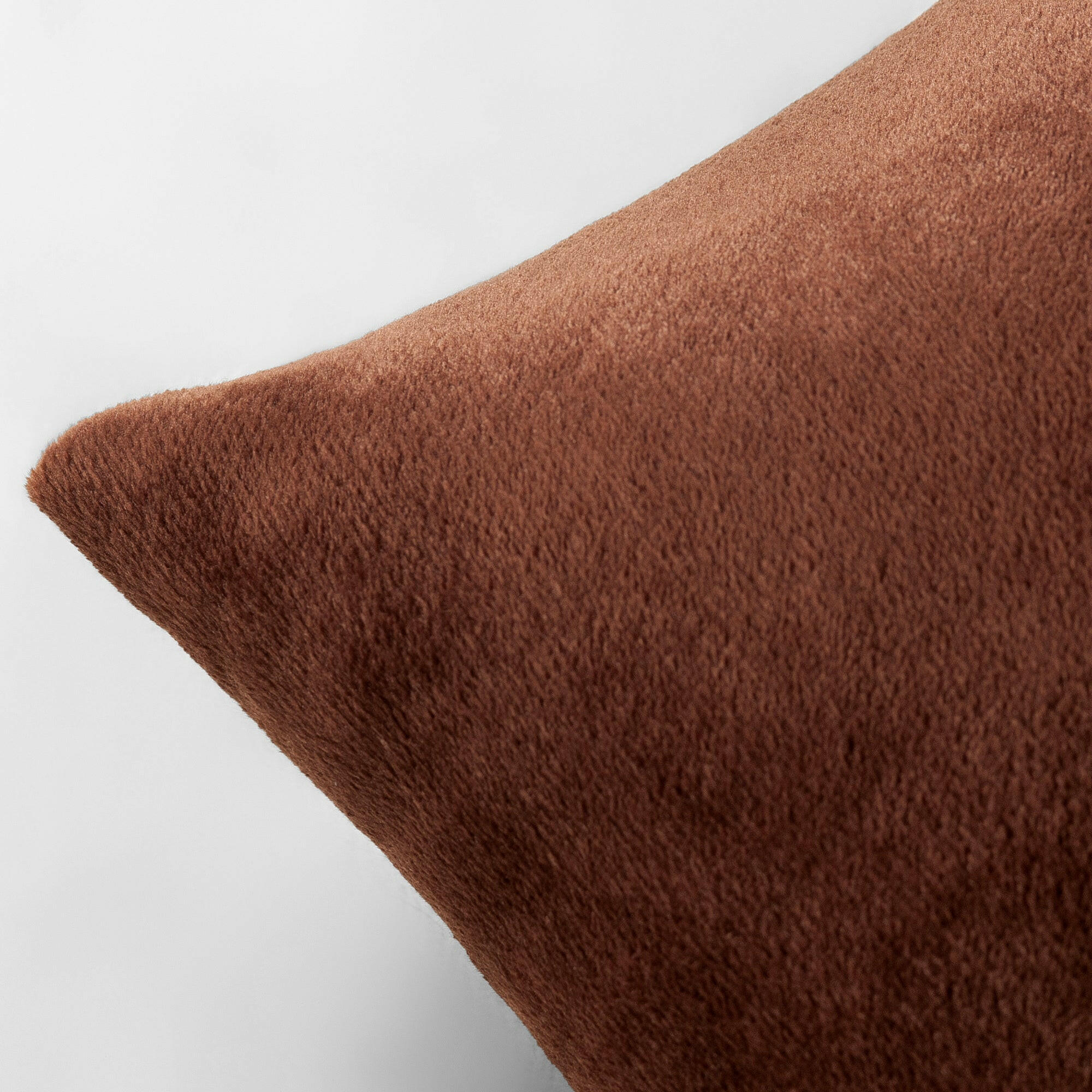 Brown Plush Cushion - THE LINEN COMPANY