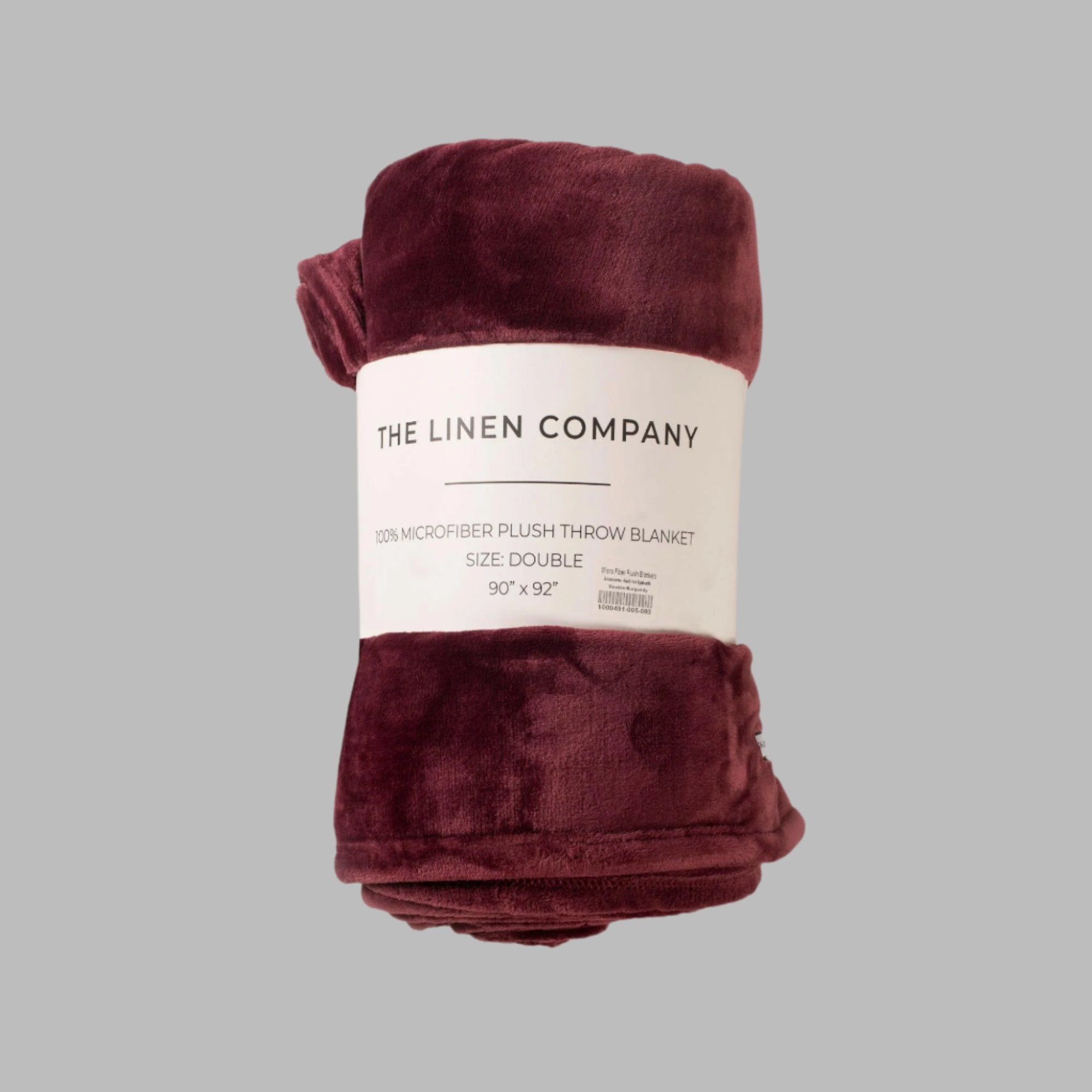 Burgundy Microfiber Plush Blanket - THE LINEN COMPANY