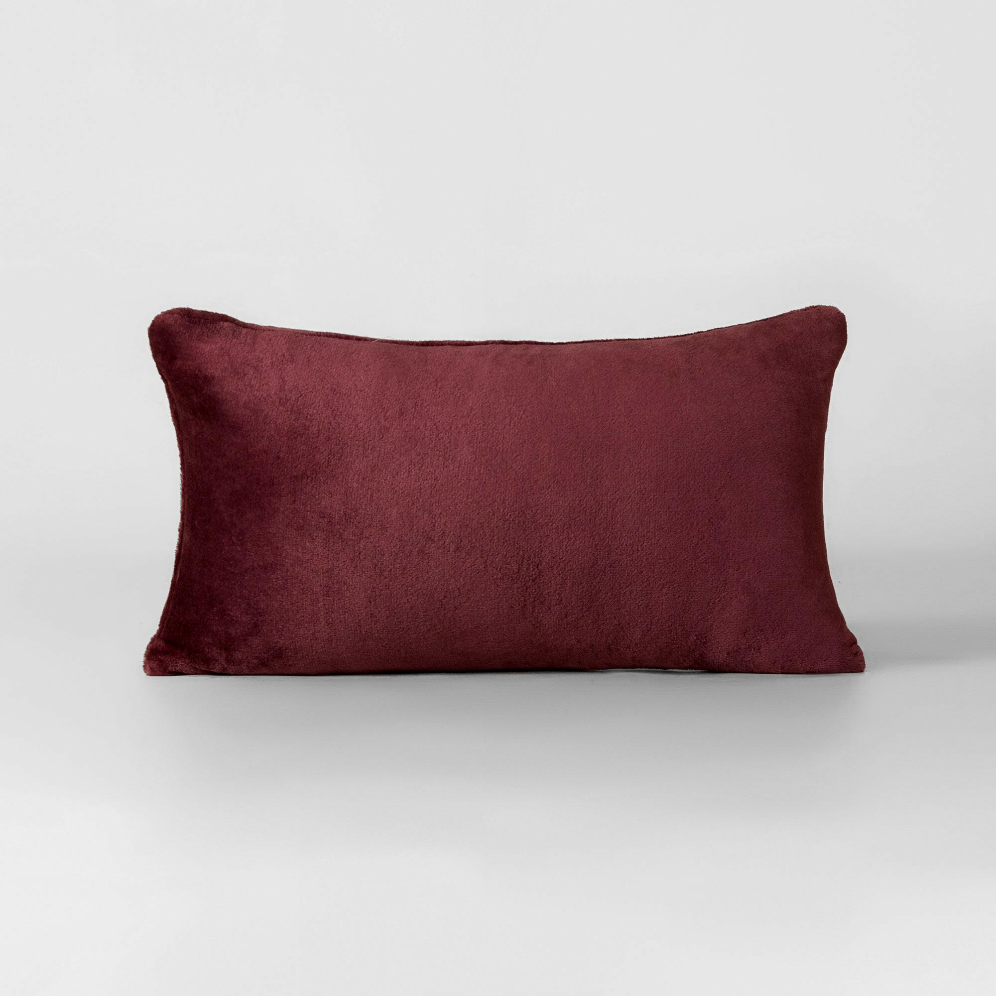 Burgundy Plush Cushion - THE LINEN COMPANY