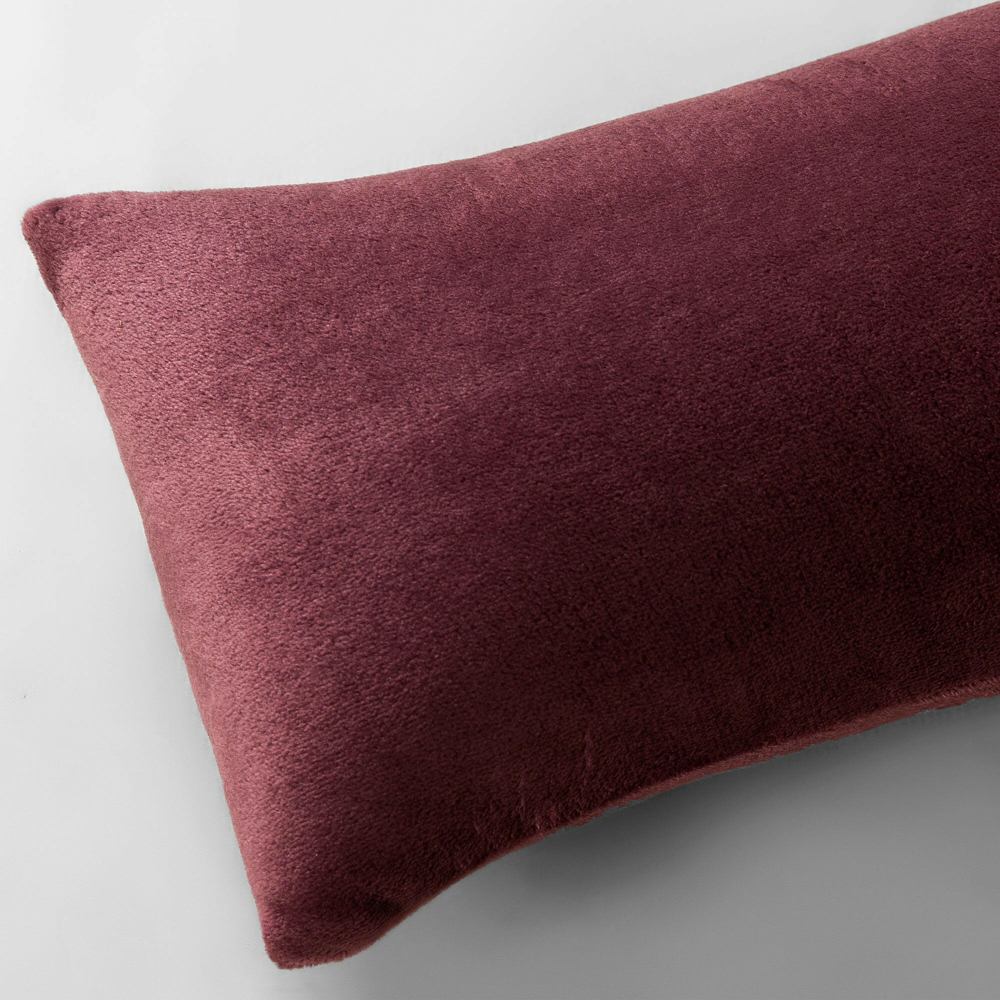 Burgundy Plush Cushion - THE LINEN COMPANY