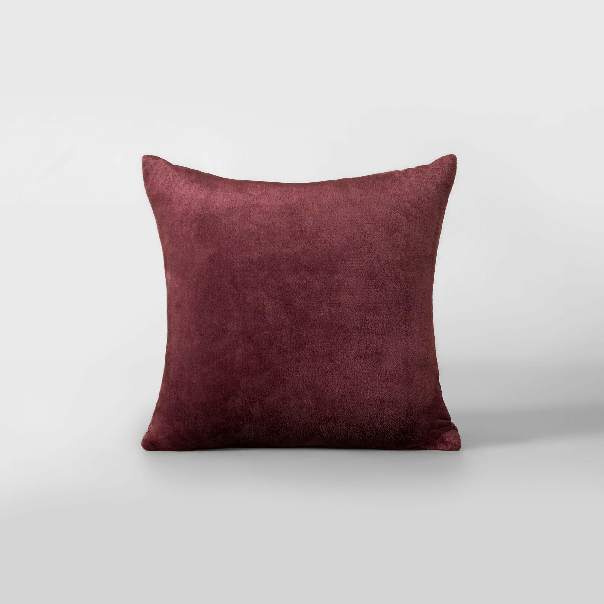 Burgundy Plush Cushion - THE LINEN COMPANY