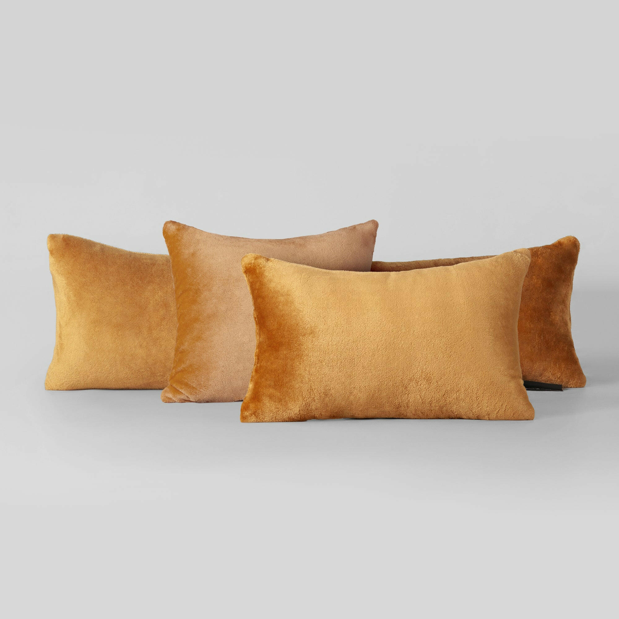 Camel Plush Cushion - THE LINEN COMPANY