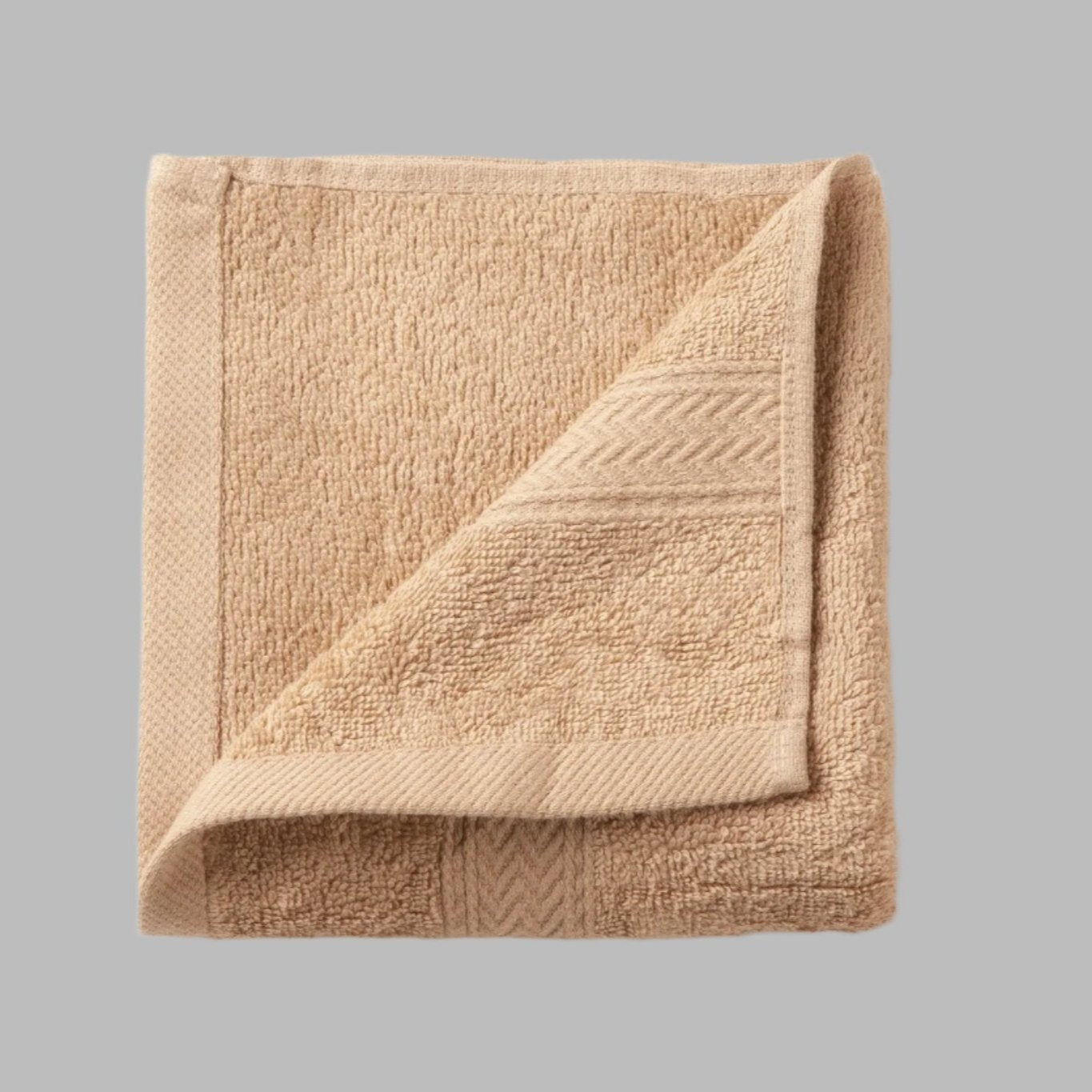 Camel Zigzag Hand Towel - THE LINEN COMPANY