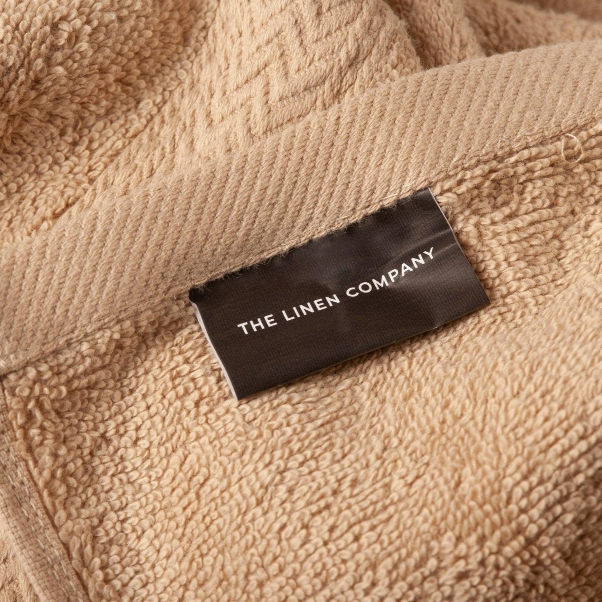 Camel Zigzag Hand Towel - THE LINEN COMPANY