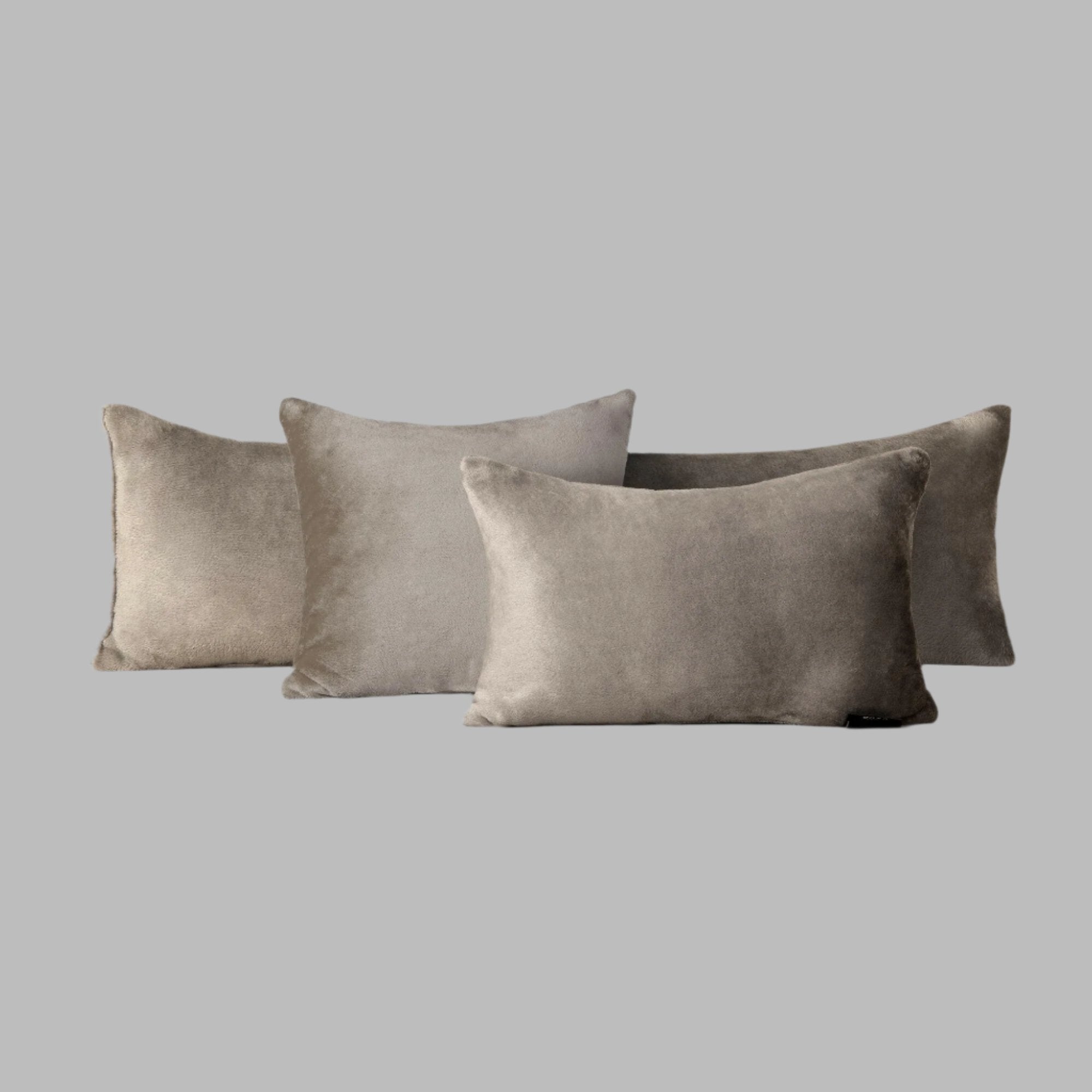 Charcoal Plush Cushion - THE LINEN COMPANY