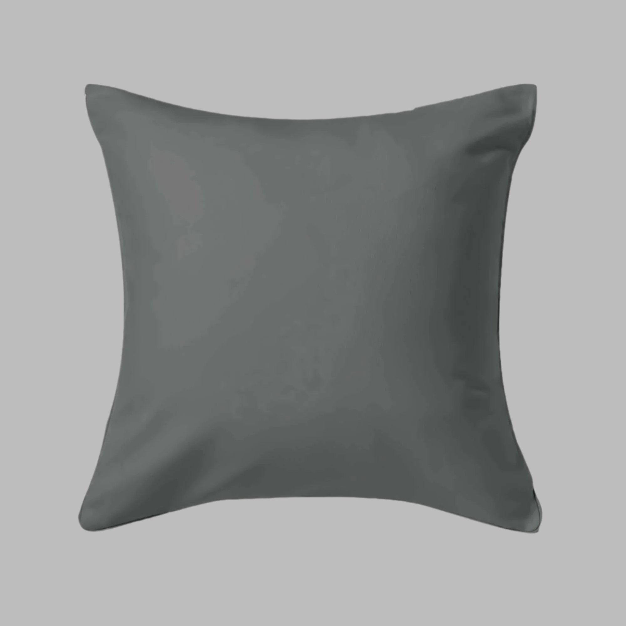 Charcoal Solid Cushion Cover - THE LINEN COMPANY