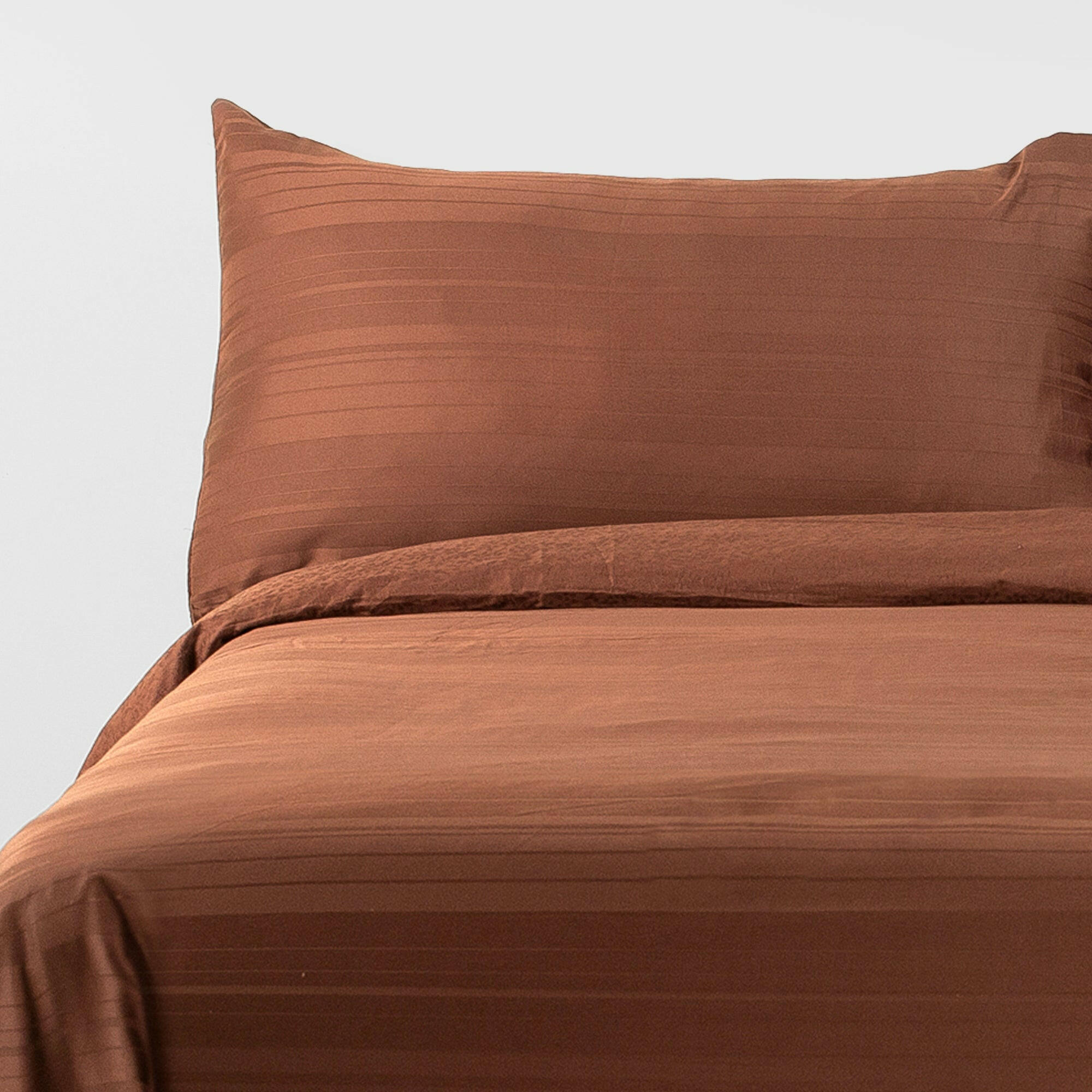 Cocoa Front Reversible Duvet Cover Set - THE LINEN COMPANY