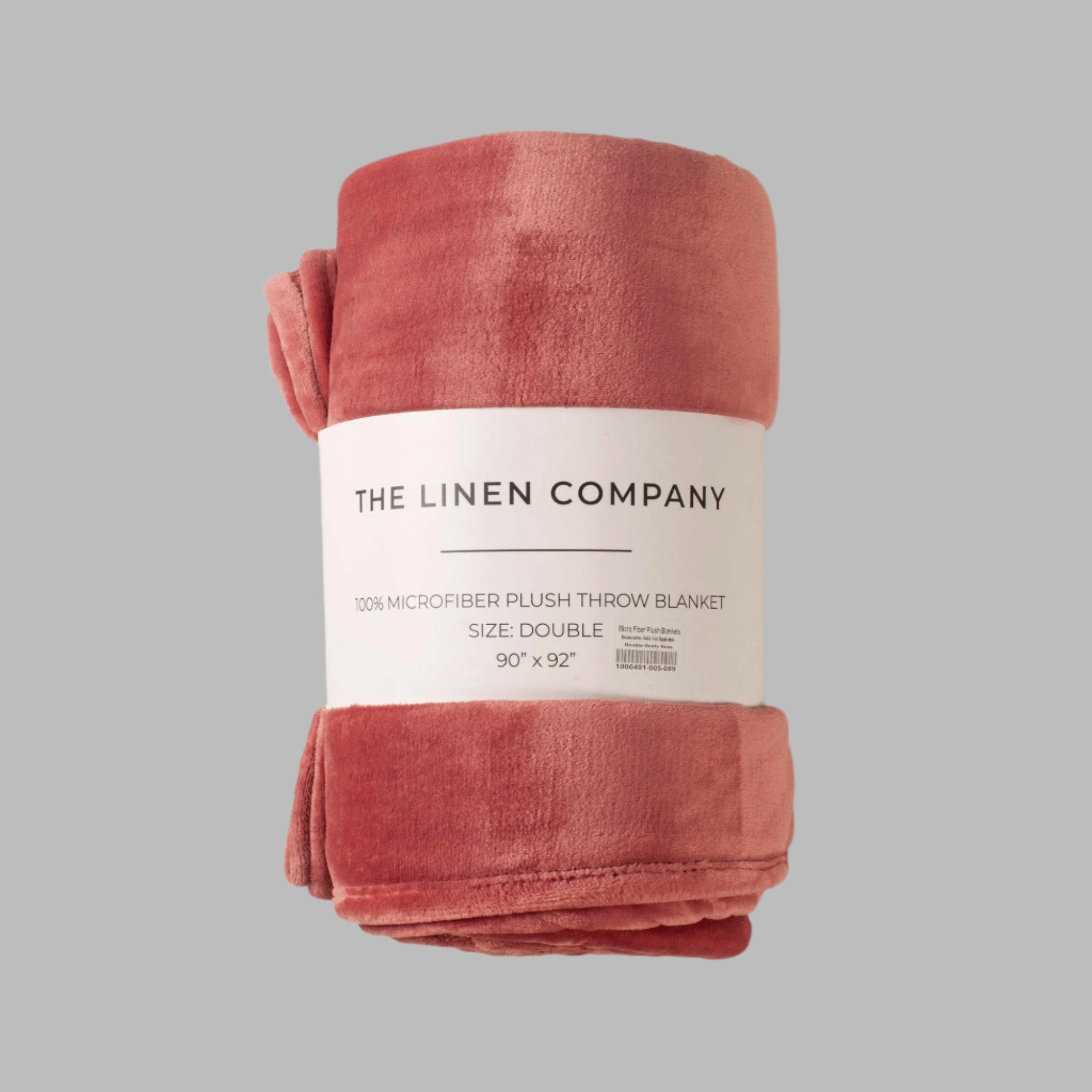 Dusty Rose Microfiber Plush Blanket - THE LINEN COMPANY