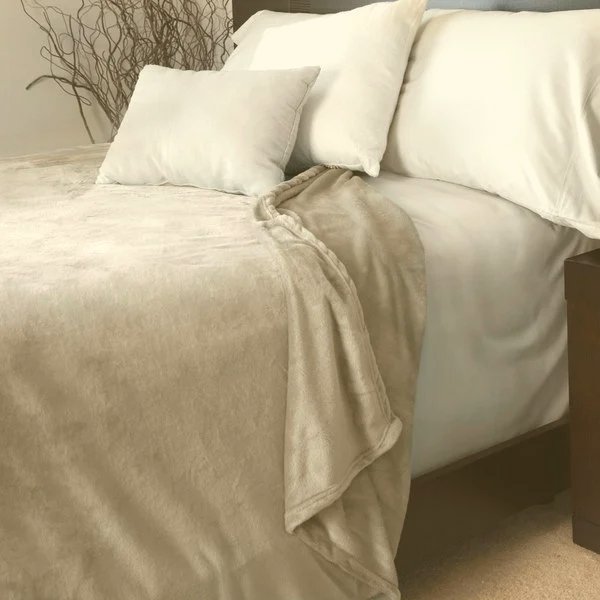 Golden Microfiber Plush Blanket