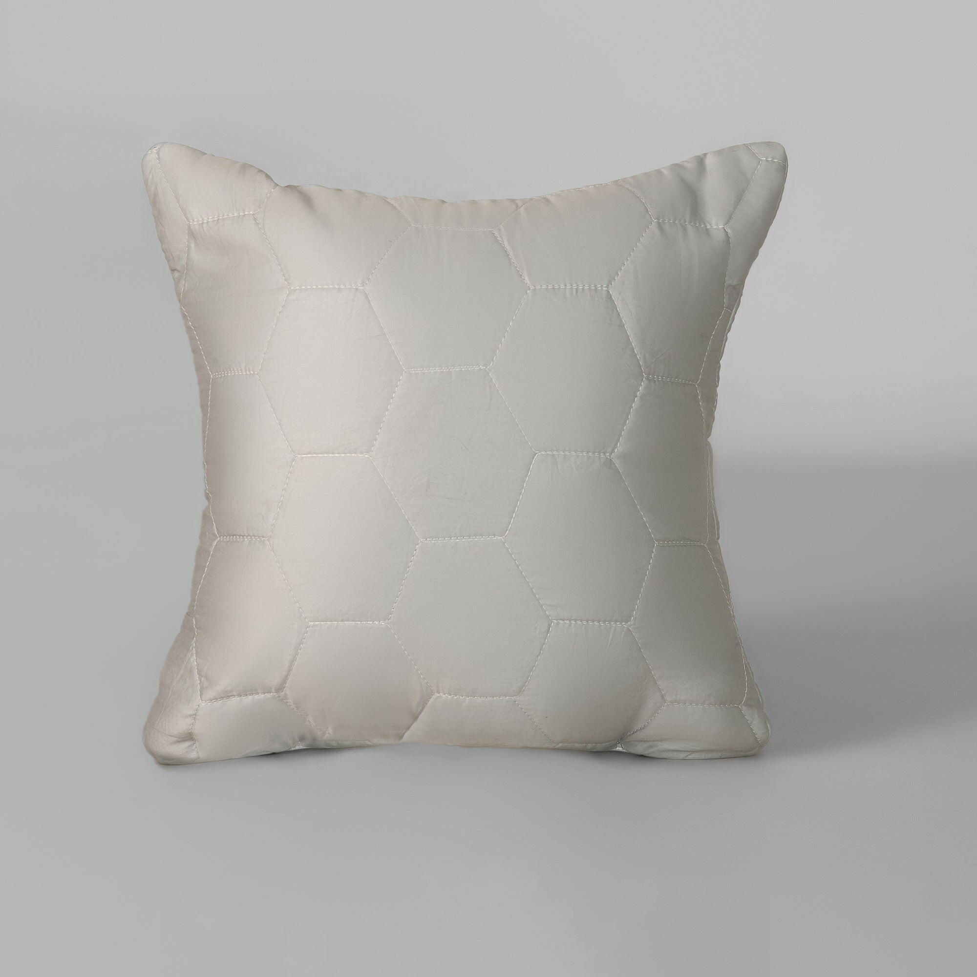 Grey Quilted Cushion Cover - THE LINEN COMPANY