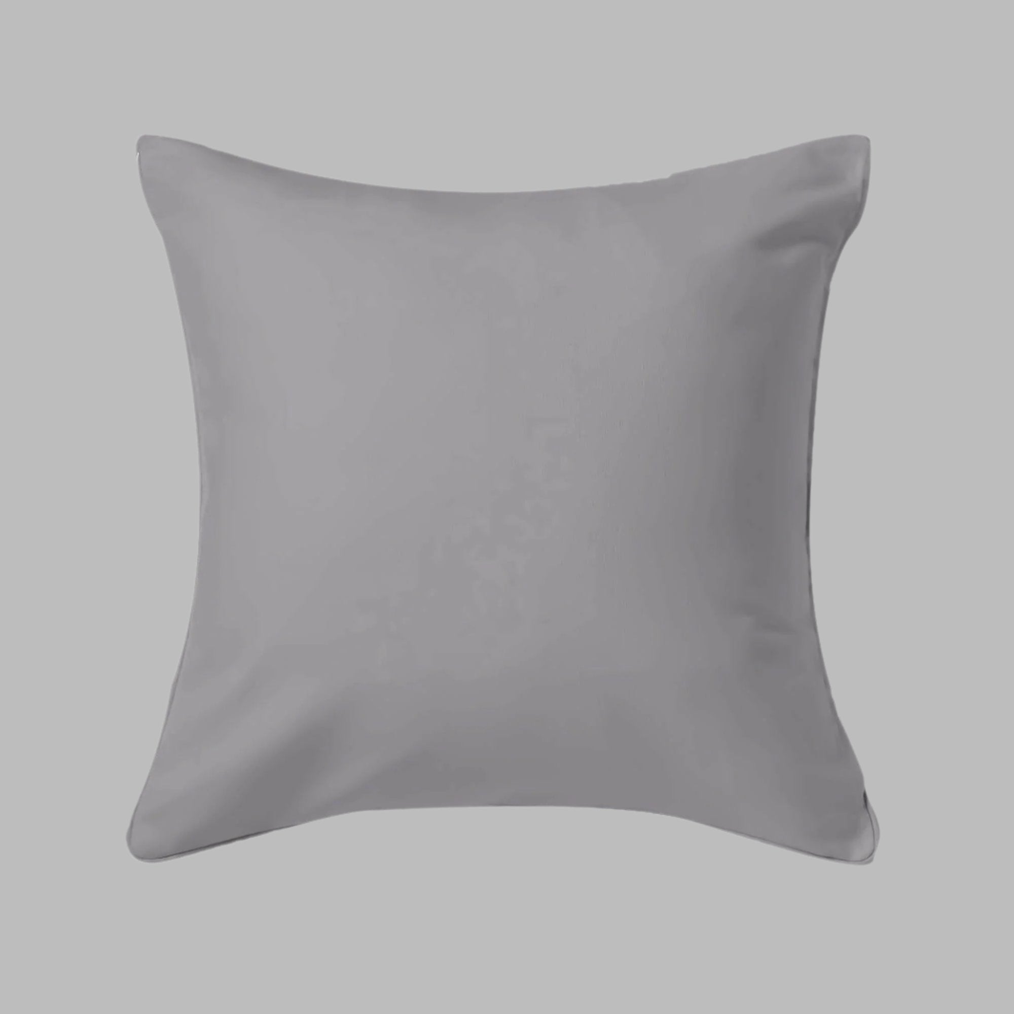 Grey Solid Cushion Cover - THE LINEN COMPANY