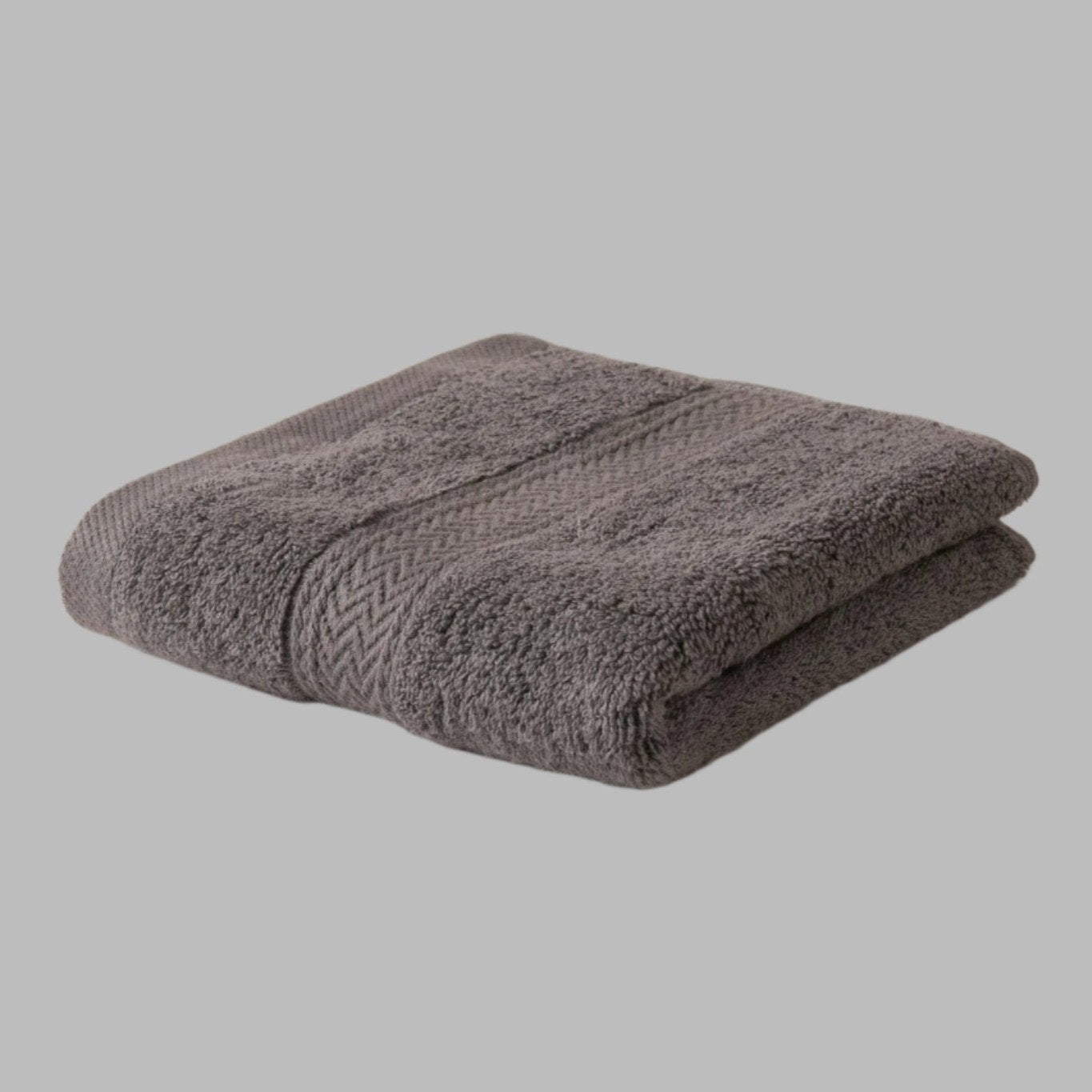 Grey Zigzag Hand Towel - THE LINEN COMPANY