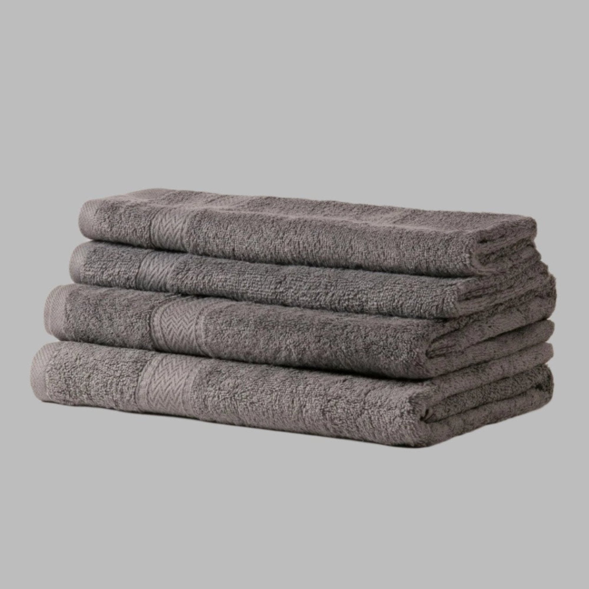 Grey Zigzag Towels - Set of 4 - THE LINEN COMPANY