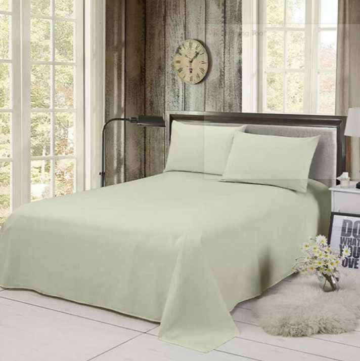 Ivory Solid Bed Sheet Set