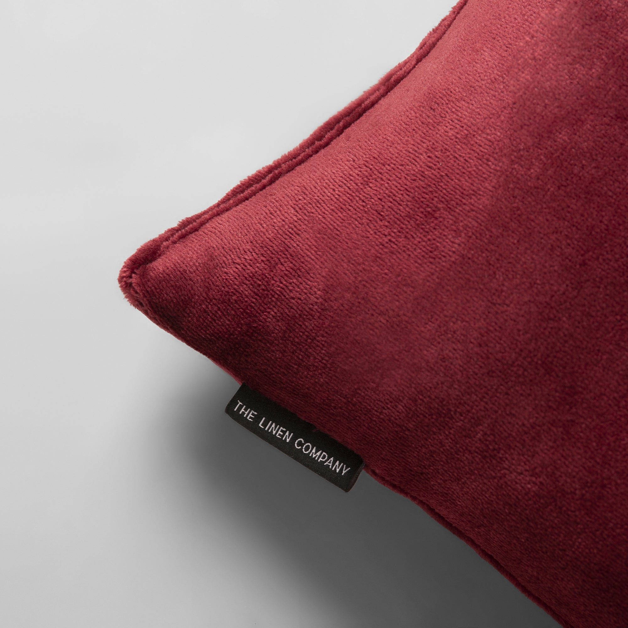 Maroon Plush Cushion - THE LINEN COMPANY