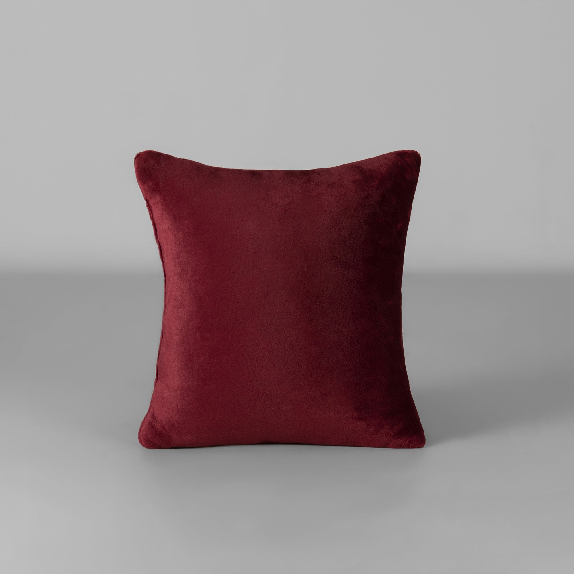 Maroon Plush Cushion - THE LINEN COMPANY