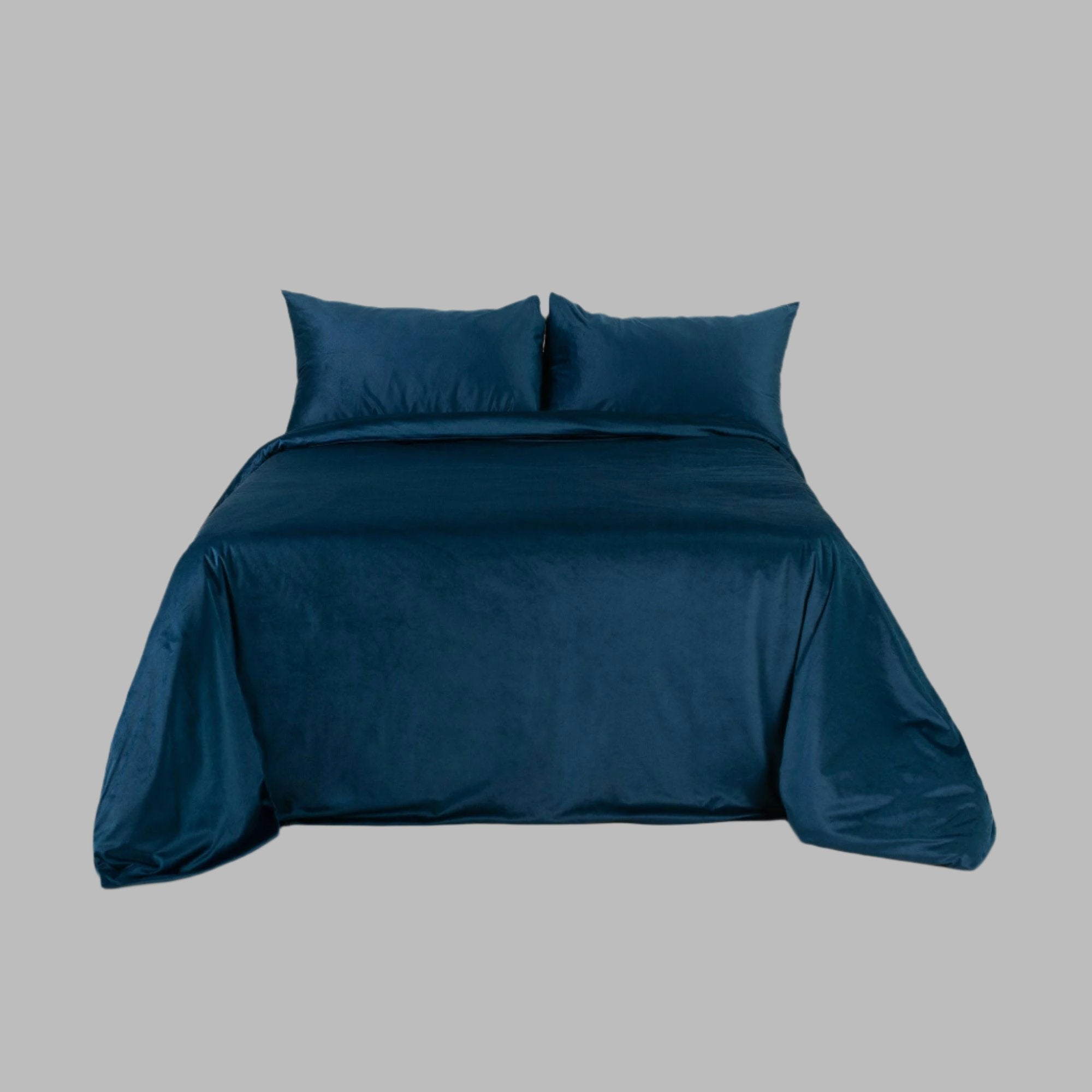 Midnight Navy Velvet Duvet Cover Set - THE LINEN COMPANY